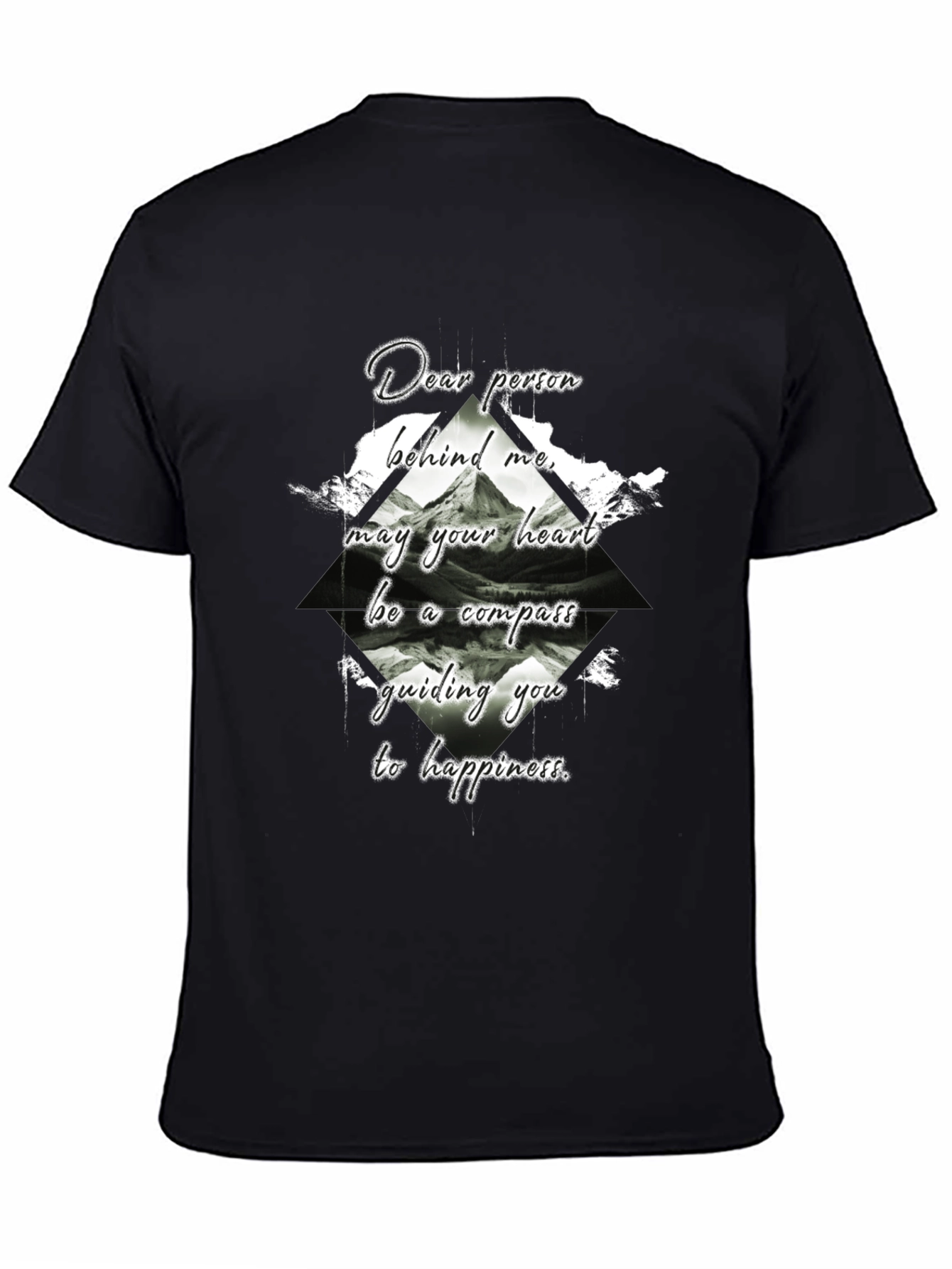 Compass Heart Graphic Tee - Black