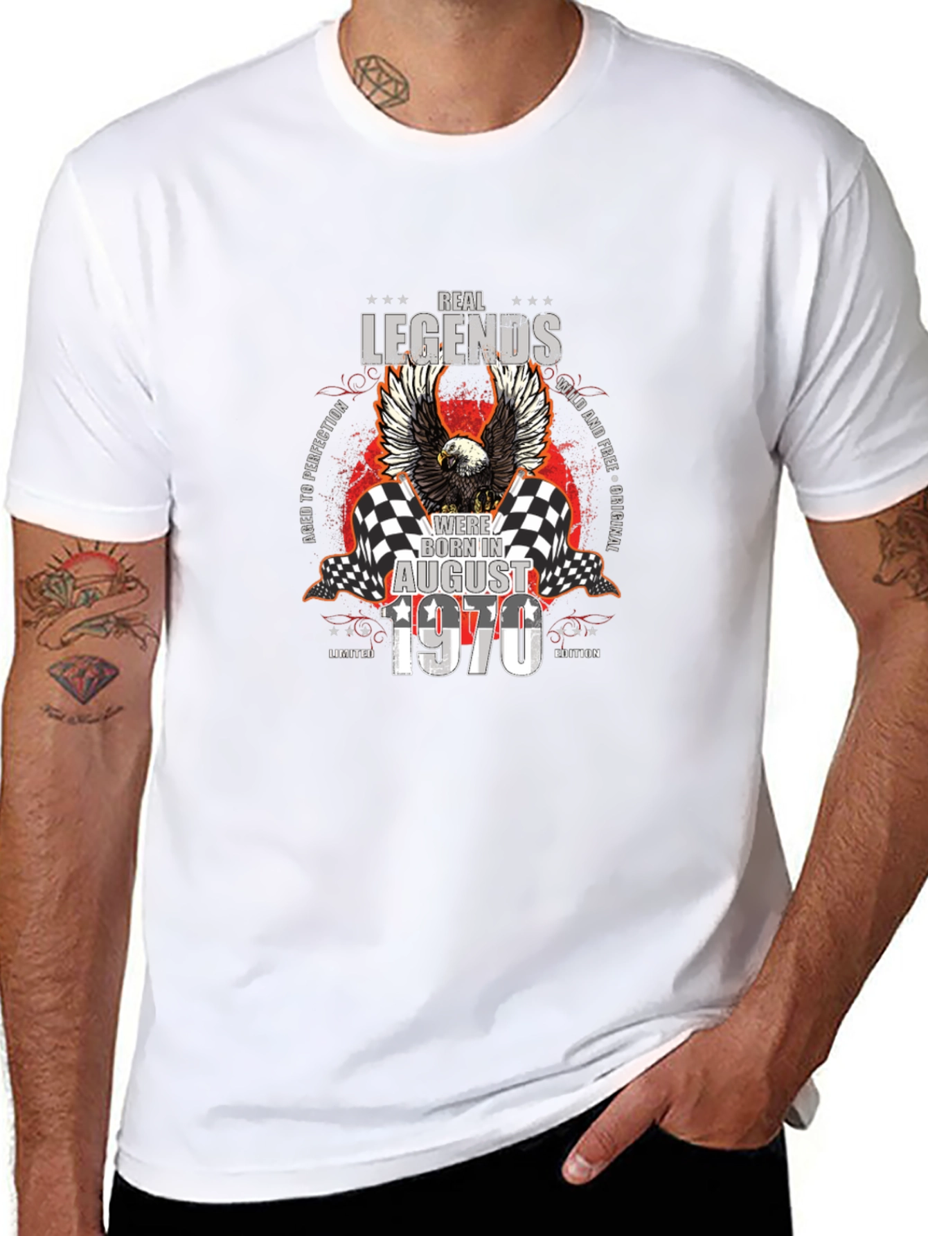 Real Legends Born In August 1970 T-Shirt