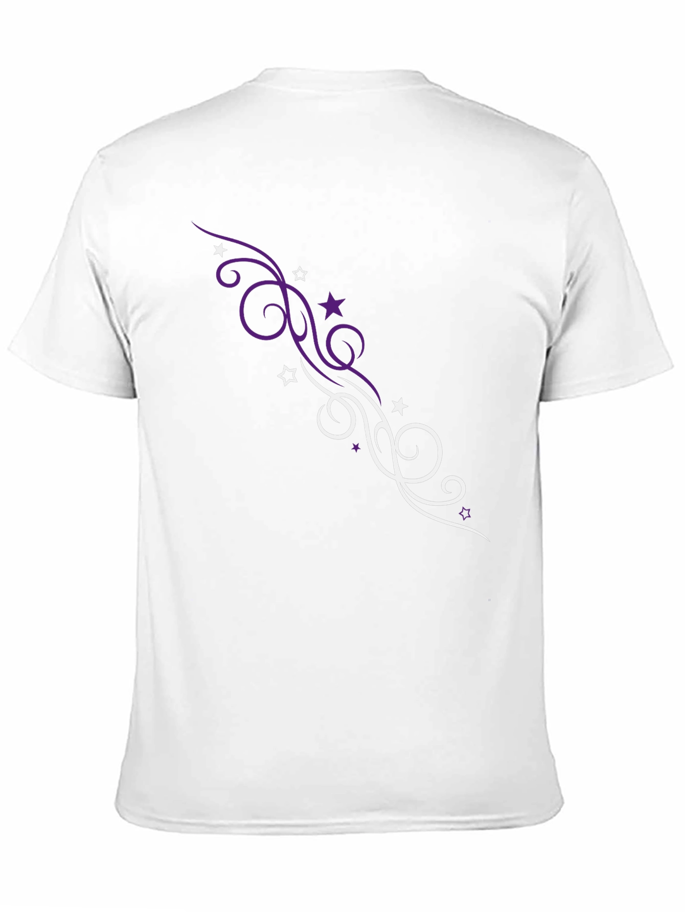 Stylish Black T-Shirt with Swirl Graphic Design