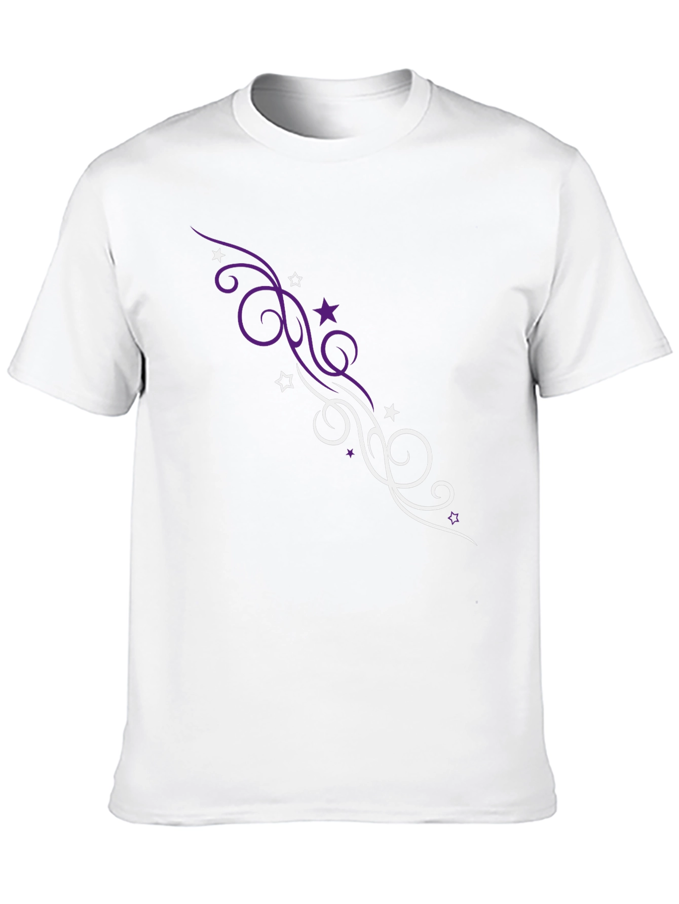 Stylish Black T-Shirt with Swirl Graphic Design