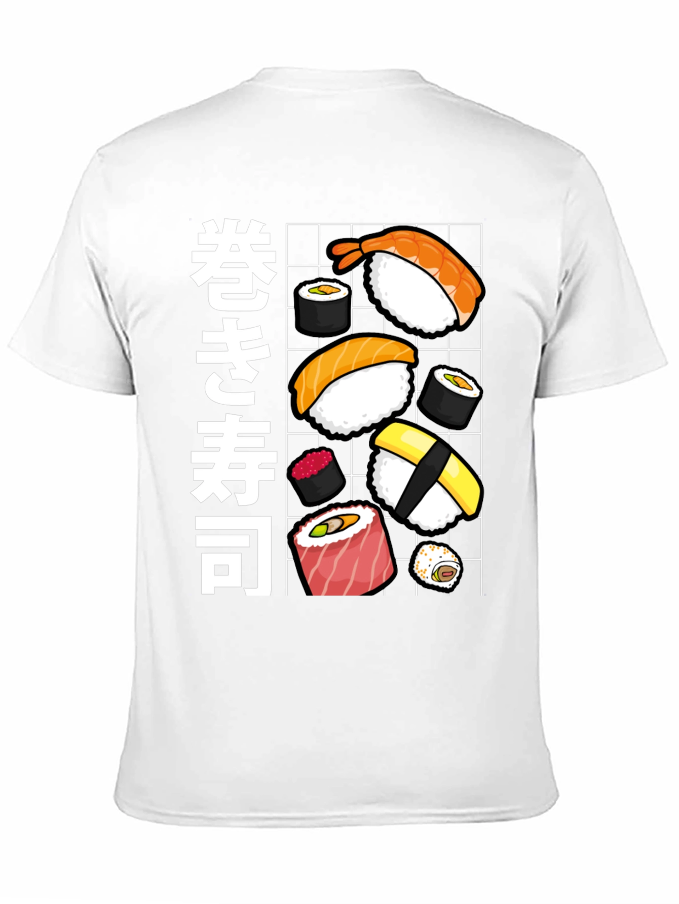 Sushi Roll Graphic Tee - Japanese Food T-Shirt