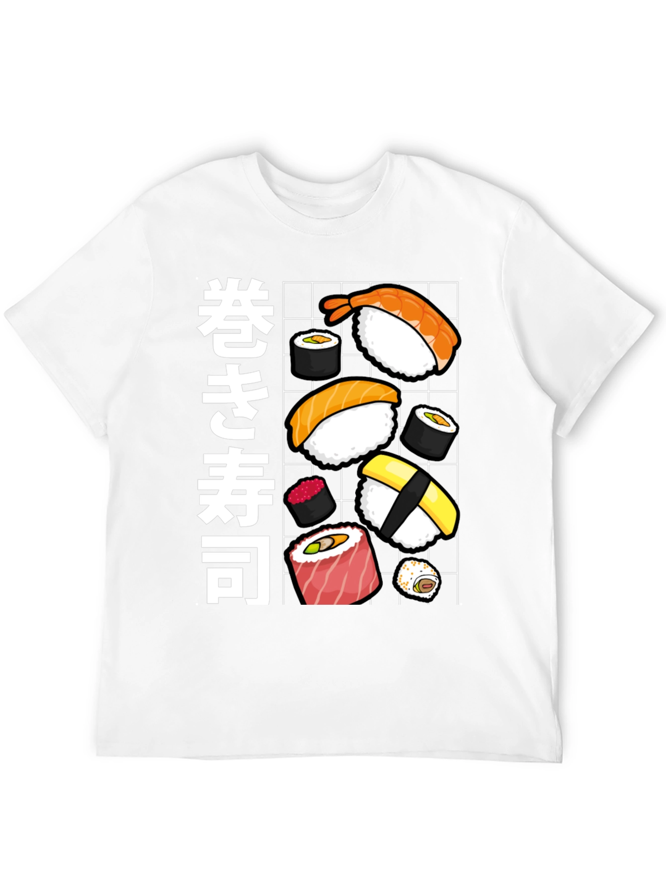 Sushi Roll Graphic Tee - Japanese Food T-Shirt