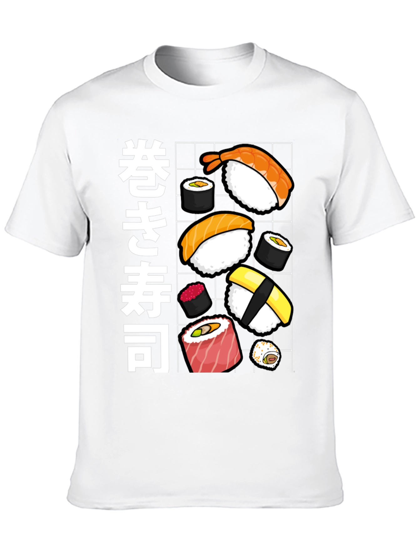 Sushi Roll Graphic Tee - Japanese Food T-Shirt