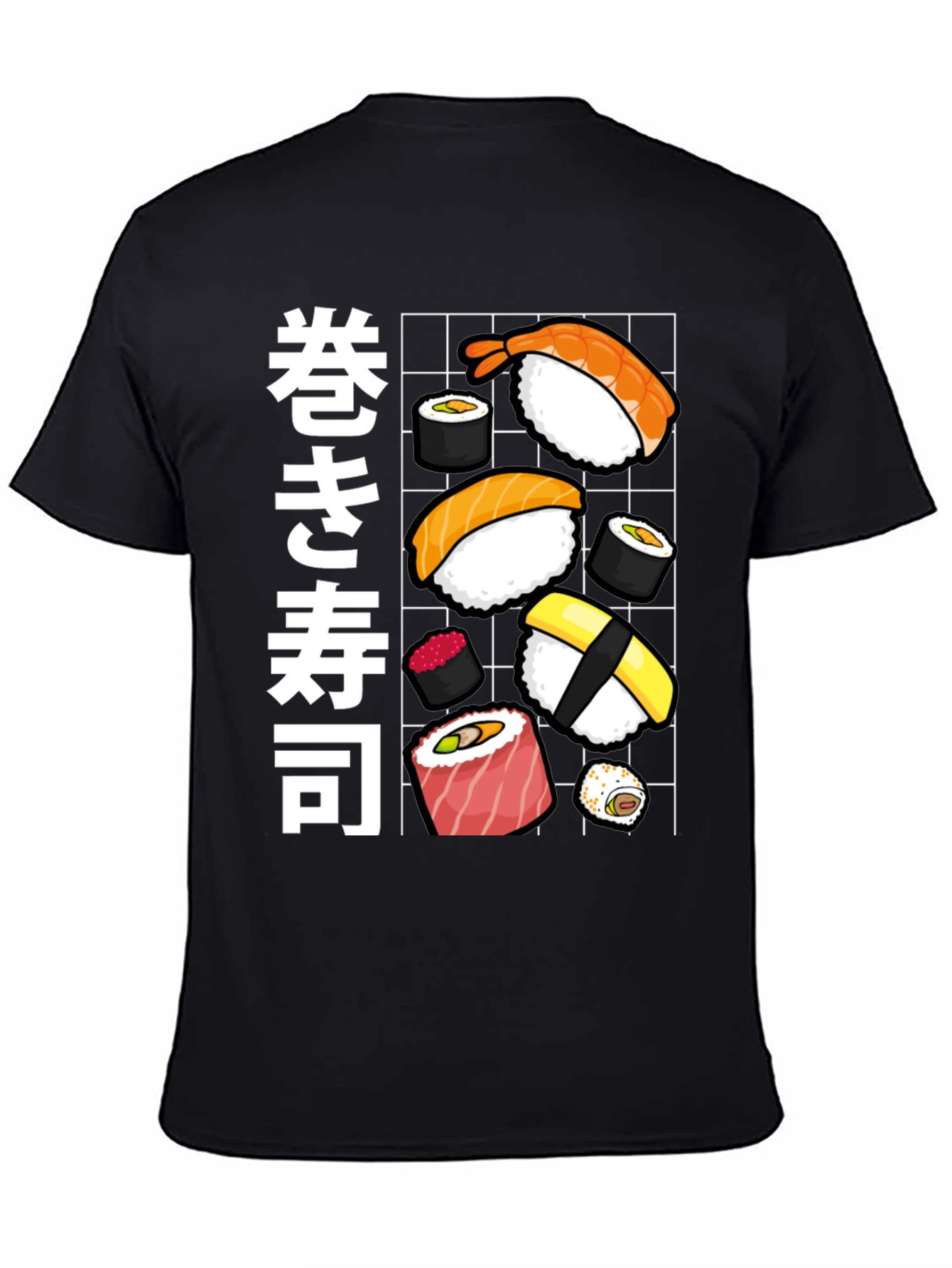 Sushi Roll Graphic Tee - Japanese Food T-Shirt