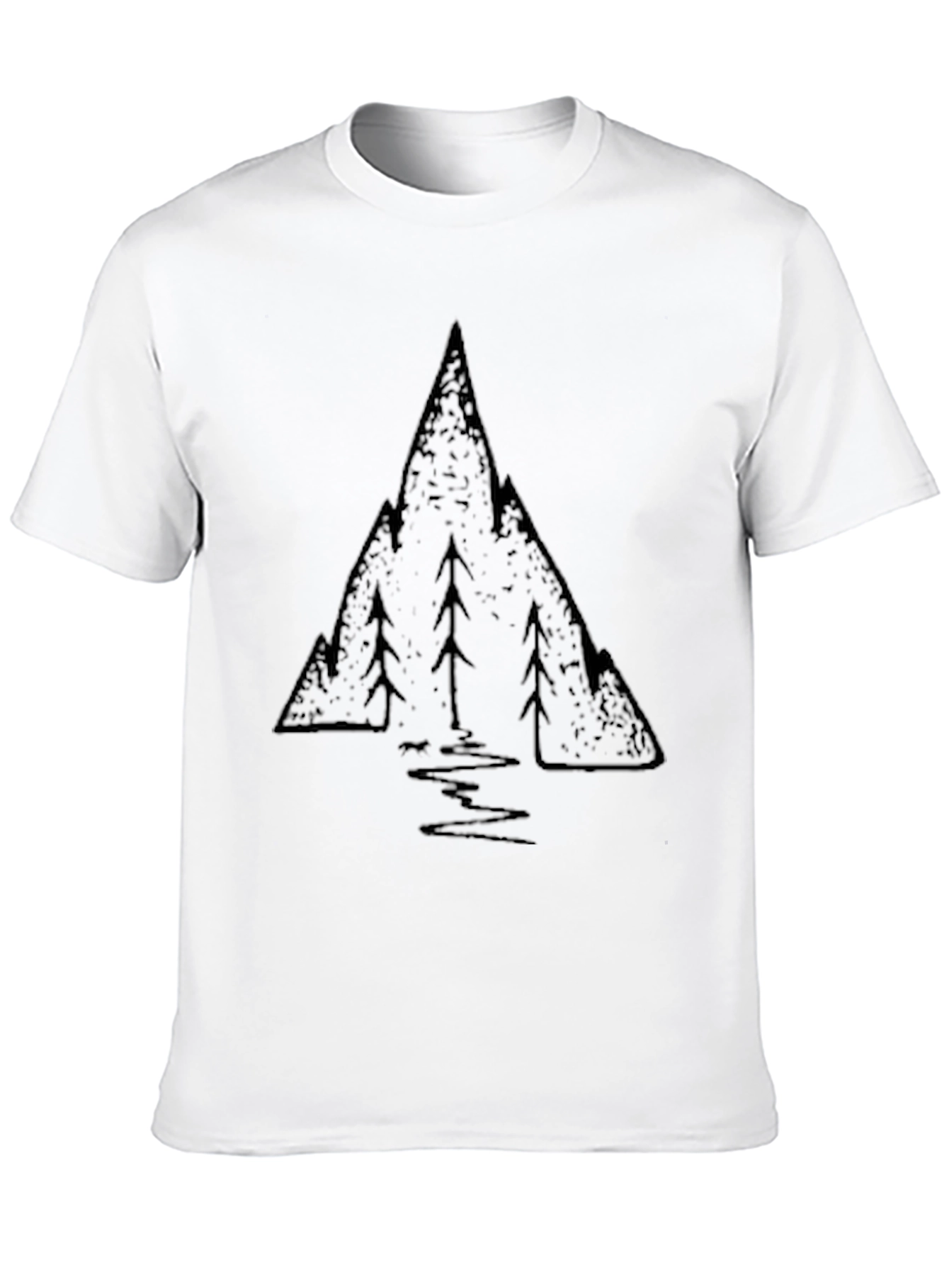 Mountain Scene Graphic Print T-Shirt