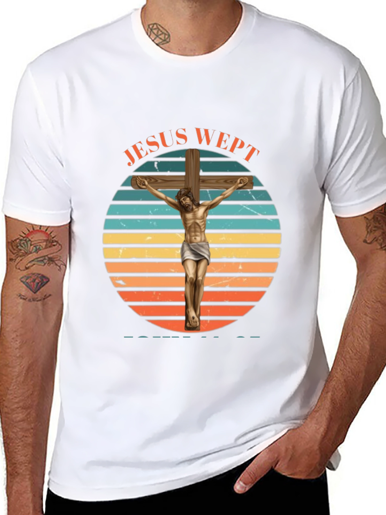 Jesus Wept T-Shirt Christian Faith Tee