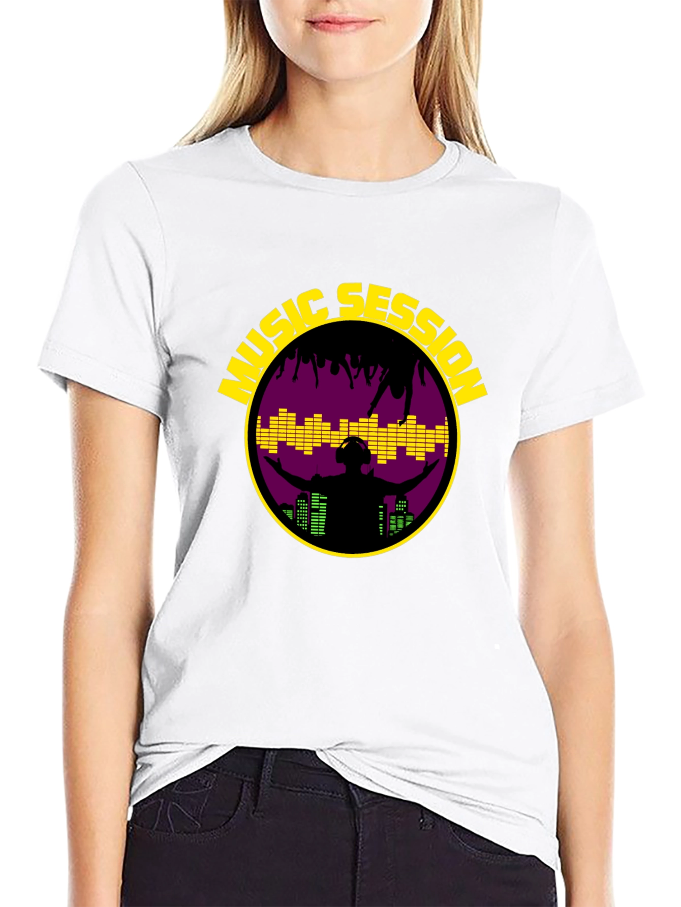 Music Session Black T-Shirt - DJ EDM