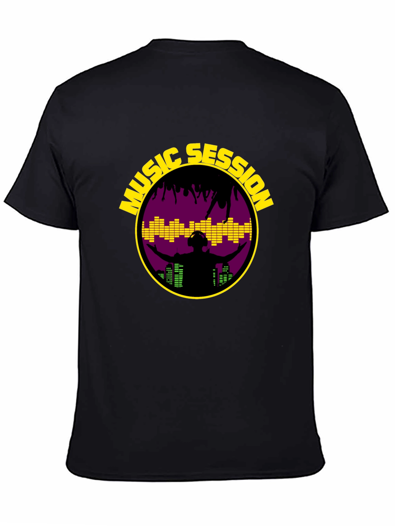 Music Session Black T-Shirt - DJ EDM
