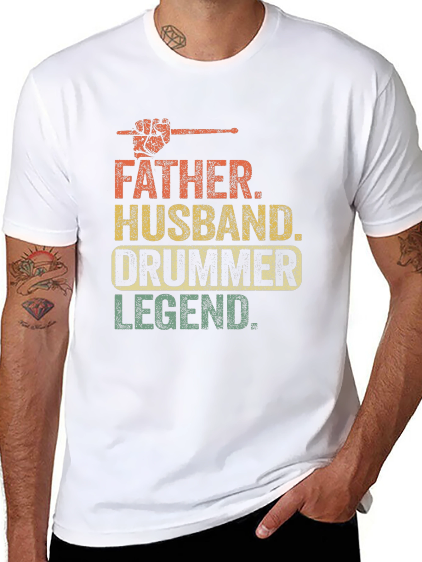 Father Husband Drummer Legend T-Shirt