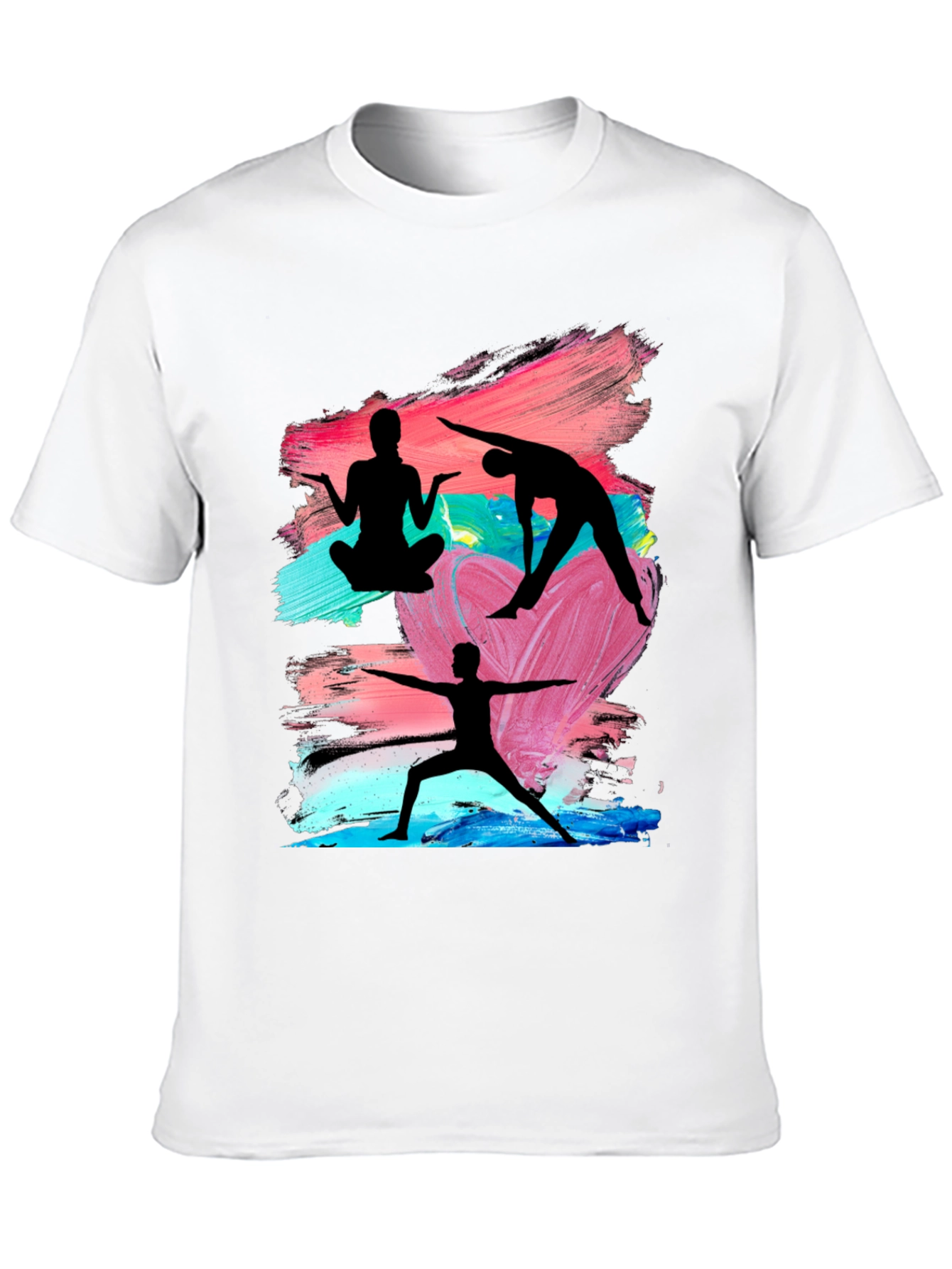 Yoga Silhouette Graphic Black T-Shirt