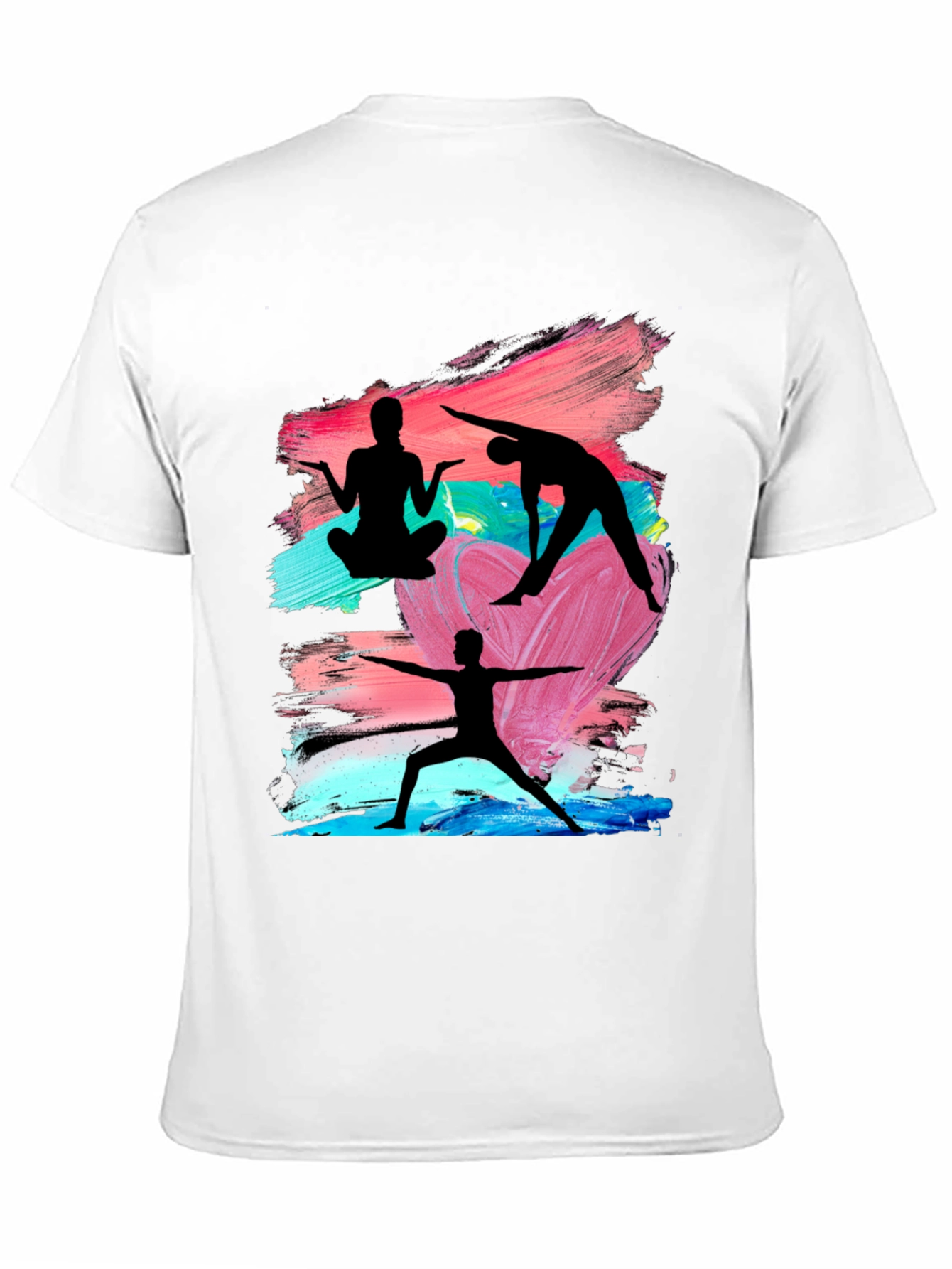 Yoga Silhouette Graphic Black T-Shirt