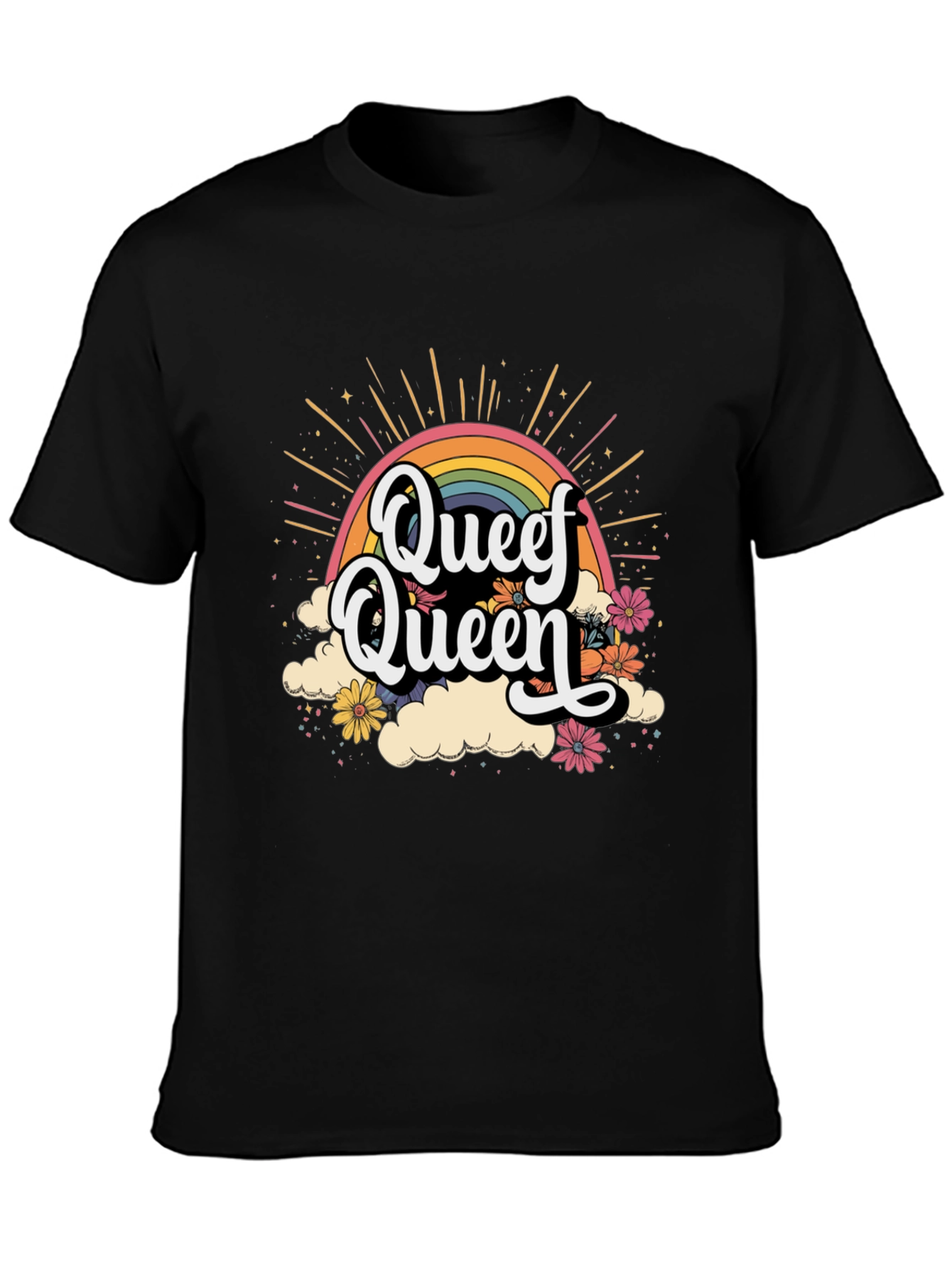 Queef Queen Rainbow Graphic Tee