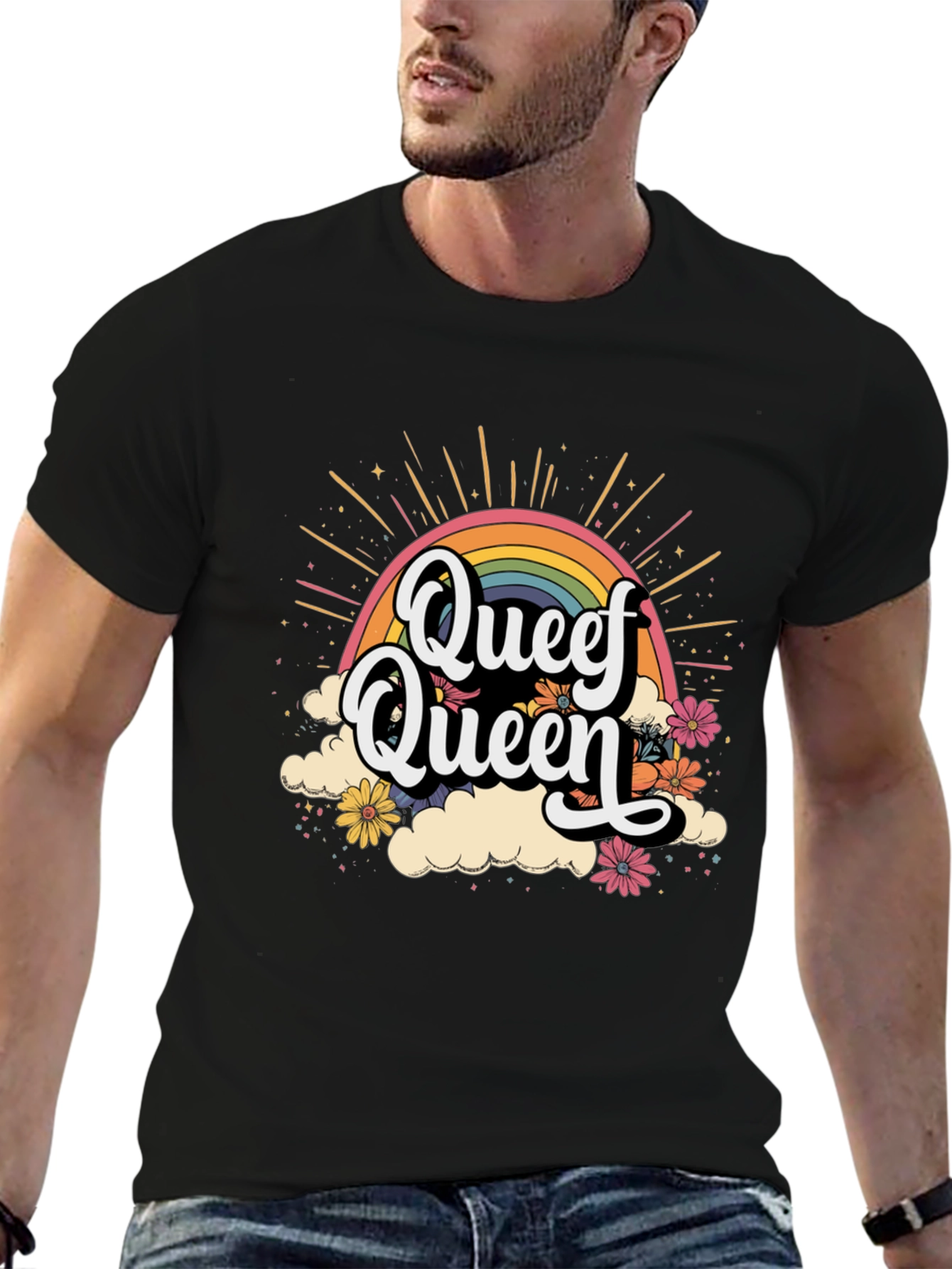 Queef Queen Rainbow Graphic Tee