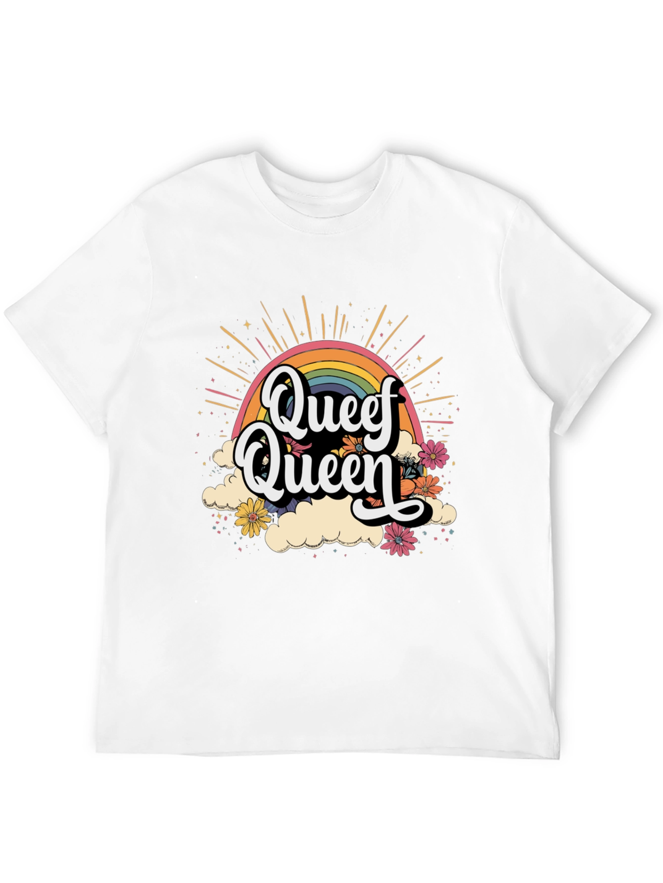 Queef Queen Rainbow Graphic Tee