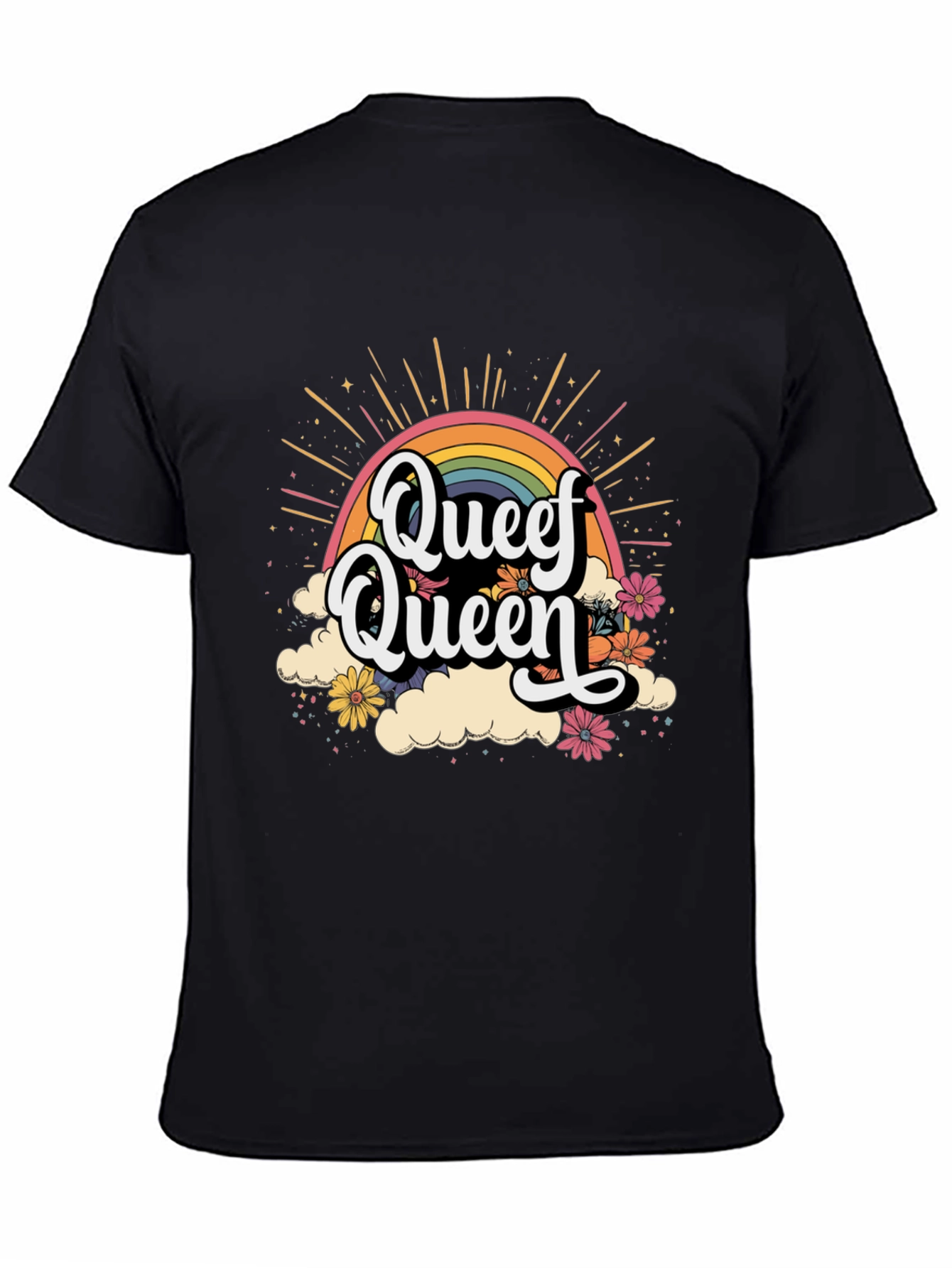 Queef Queen Rainbow Graphic Tee