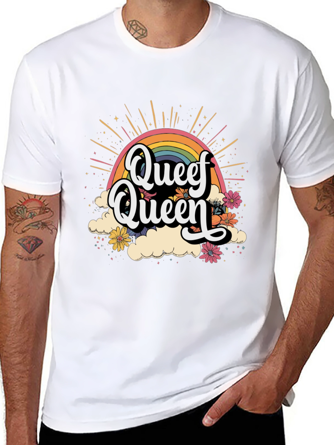 Queef Queen Rainbow Graphic Tee