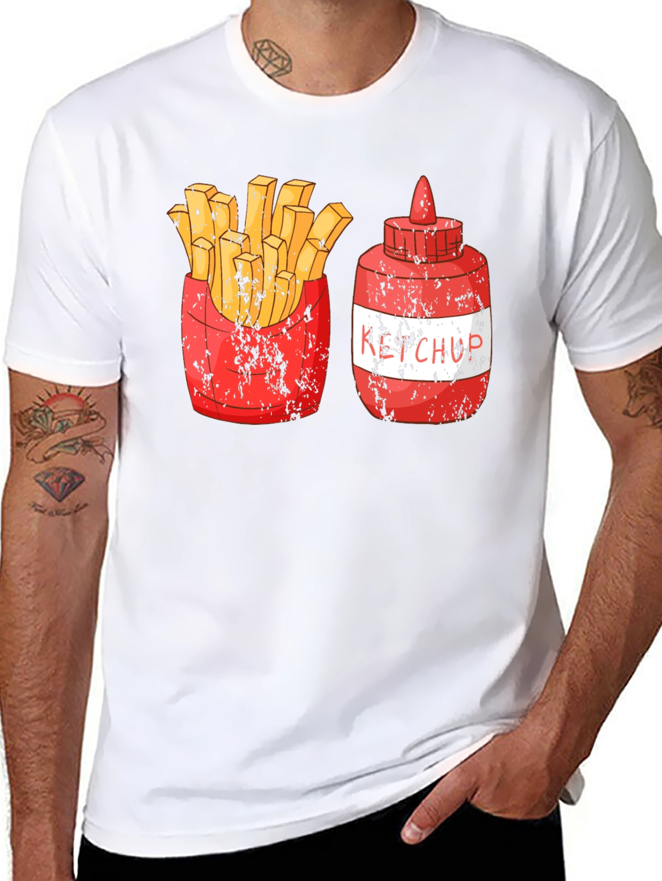 Fries and Ketchup Graphic Tee
