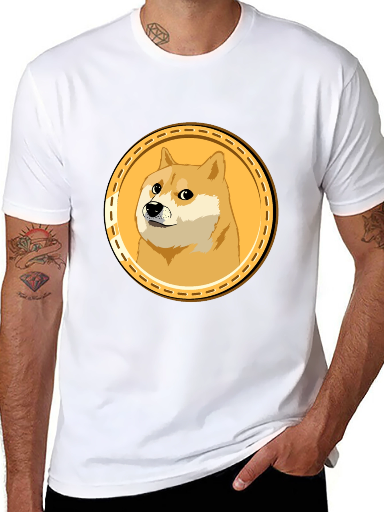 Doge Meme Coin Black T-Shirt