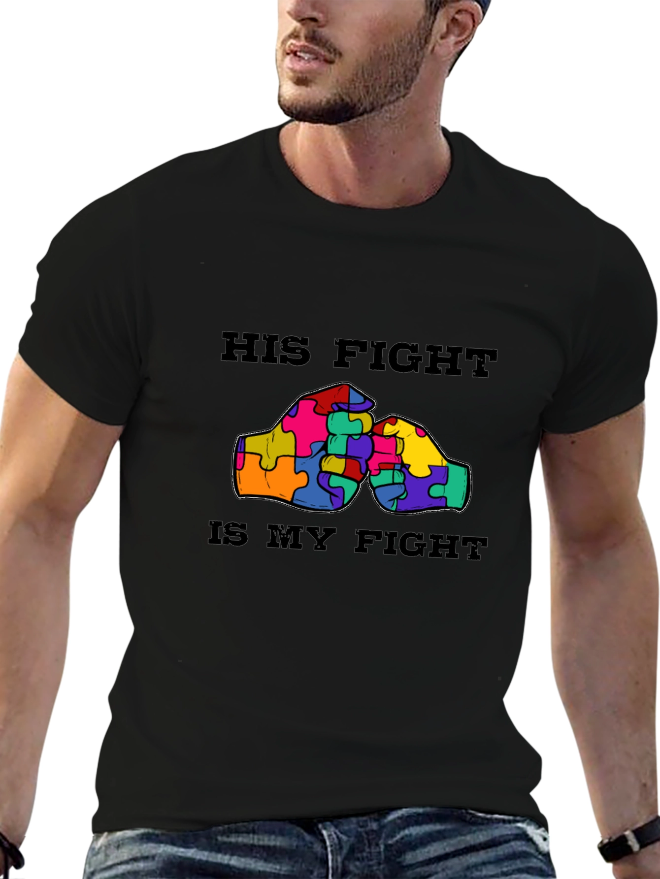Autism Awareness His Fight Is My Fight T-Shirt