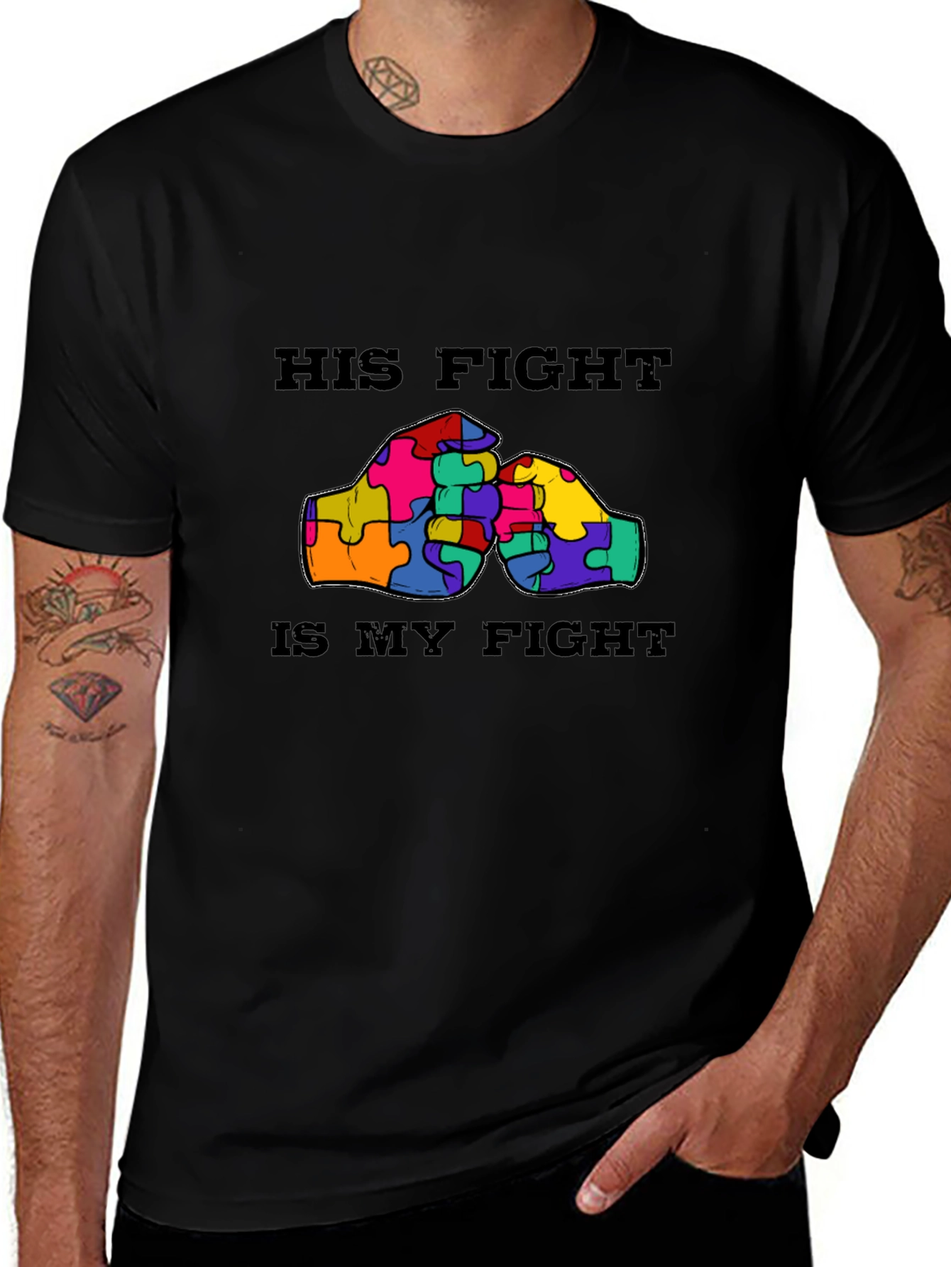 Autism Awareness His Fight Is My Fight T-Shirt
