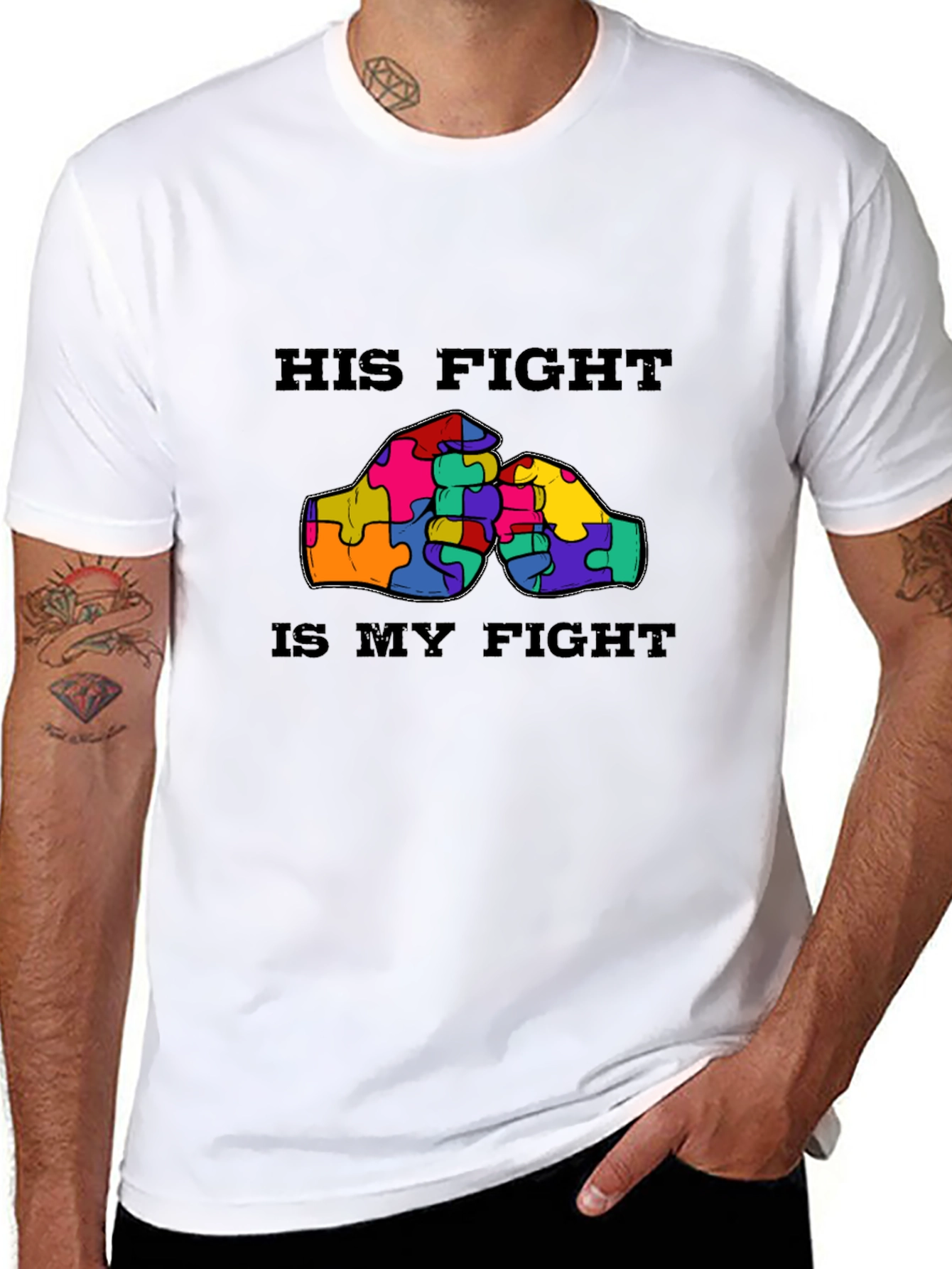 Autism Awareness His Fight Is My Fight T-Shirt
