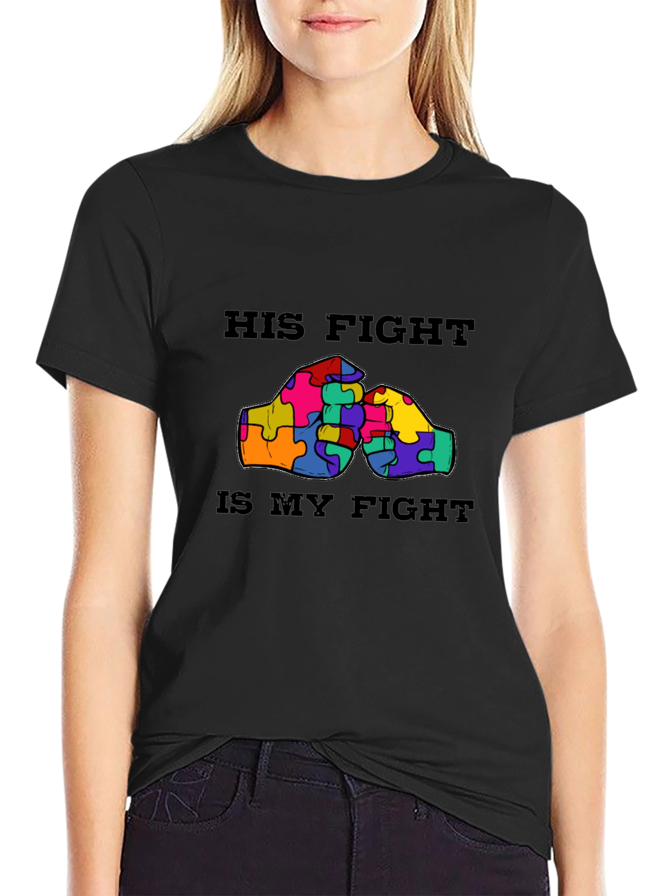 Autism Awareness His Fight Is My Fight T-Shirt