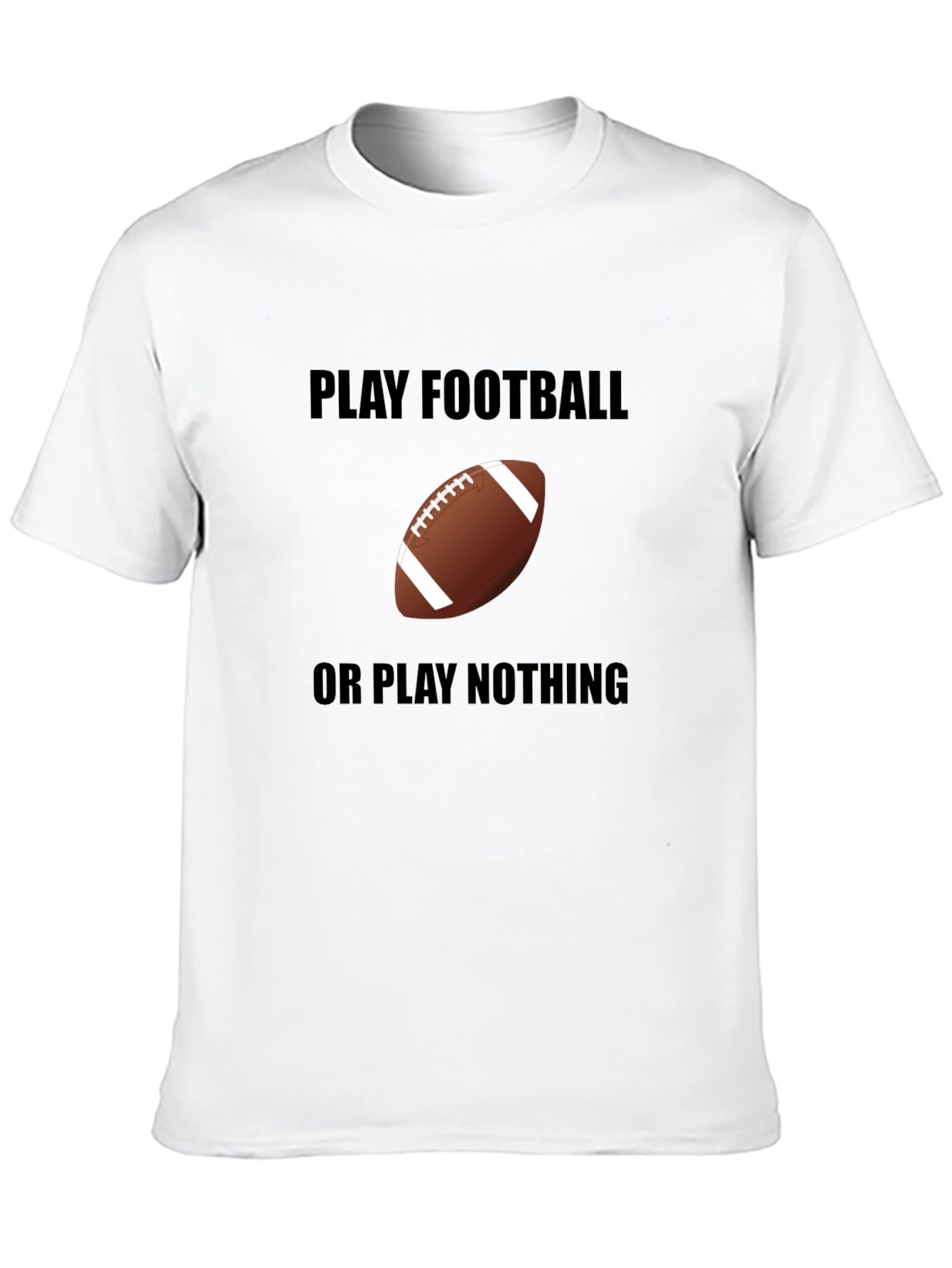 Play Football Tee -  Black Graphic T-Shirt