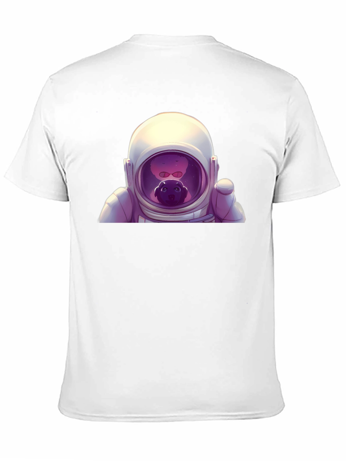 Astronaut Dog Graphic Tee - Mens Black T-Shirt