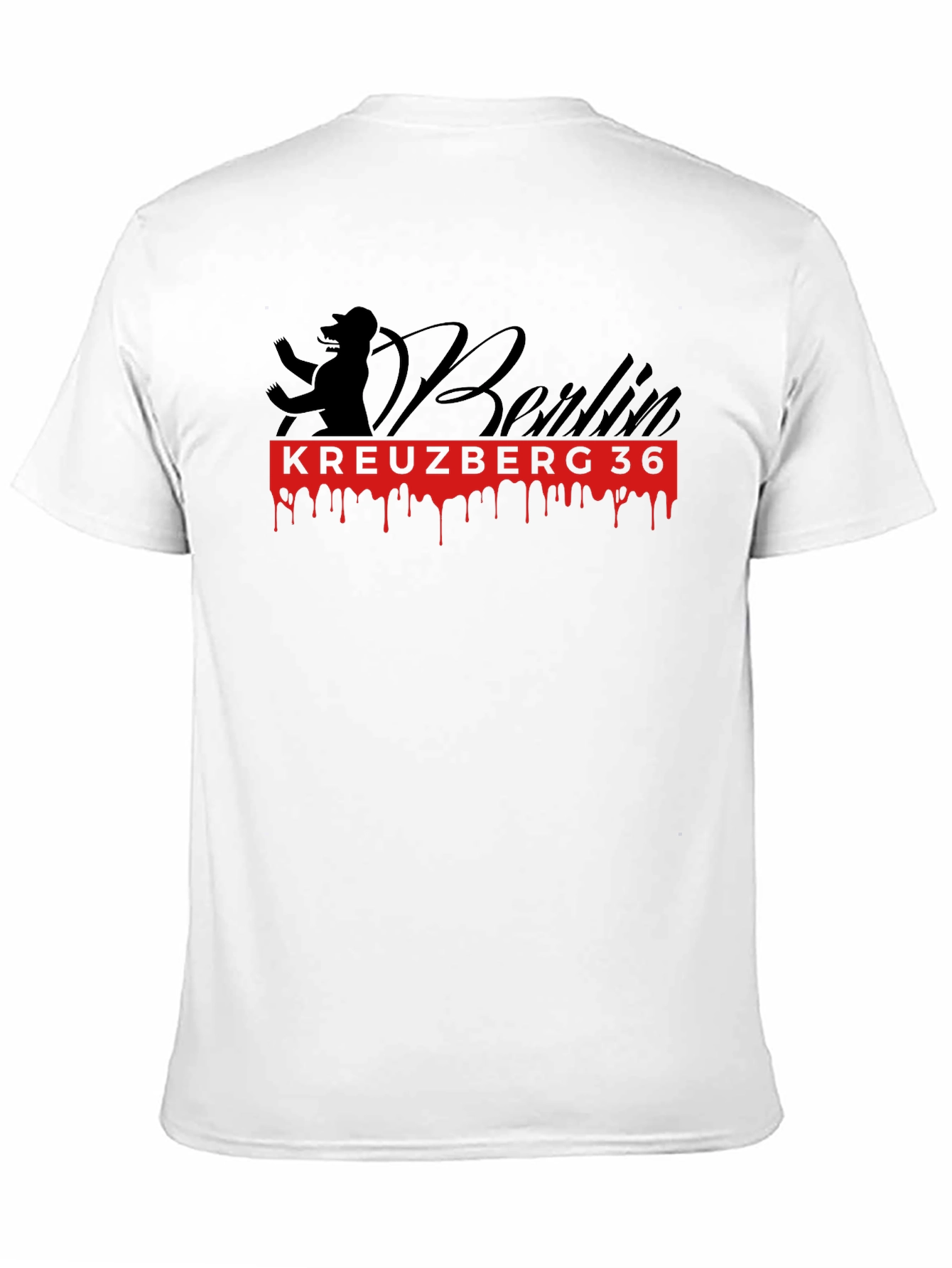 Berlin Kreuzberg 36 Graphic Tee - Black Cotton T-Shirt