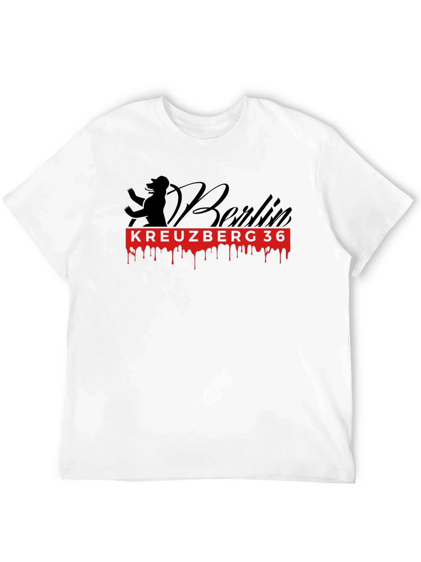 Berlin Kreuzberg 36 Graphic Tee - Black Cotton T-Shirt