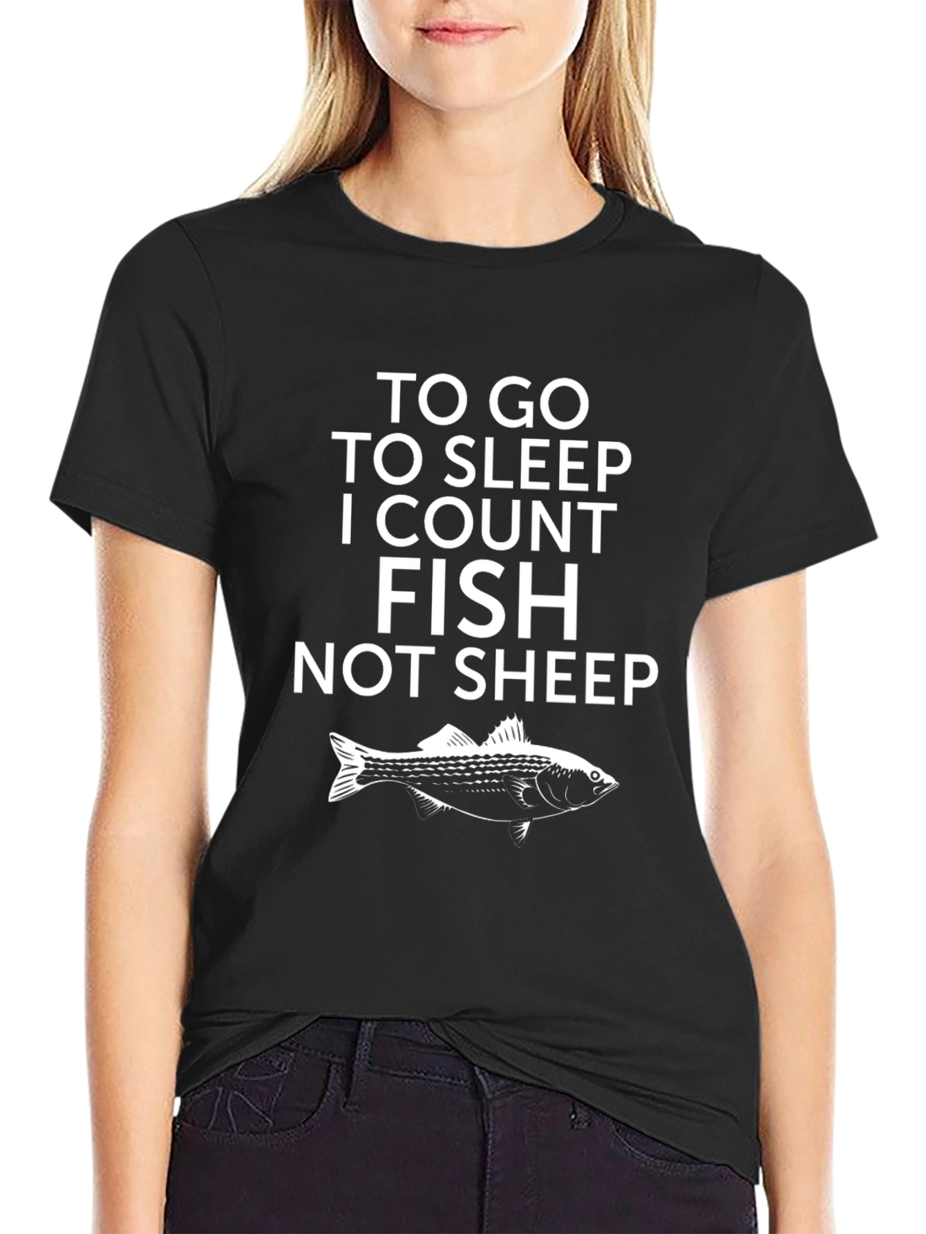 Funny Fishing T-Shirt - Count Fish Not Sheep