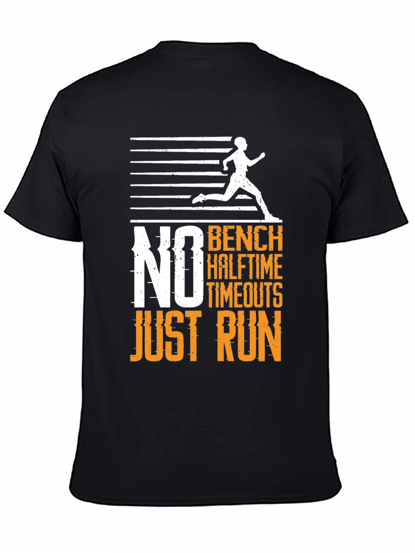 No Bench Just Run Mens Graphic T-Shirt