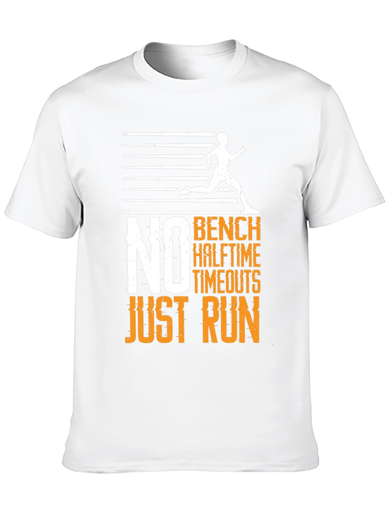 No Bench Just Run Mens Graphic T-Shirt