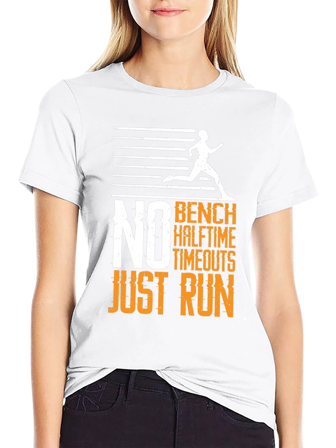 No Bench Just Run Mens Graphic T-Shirt