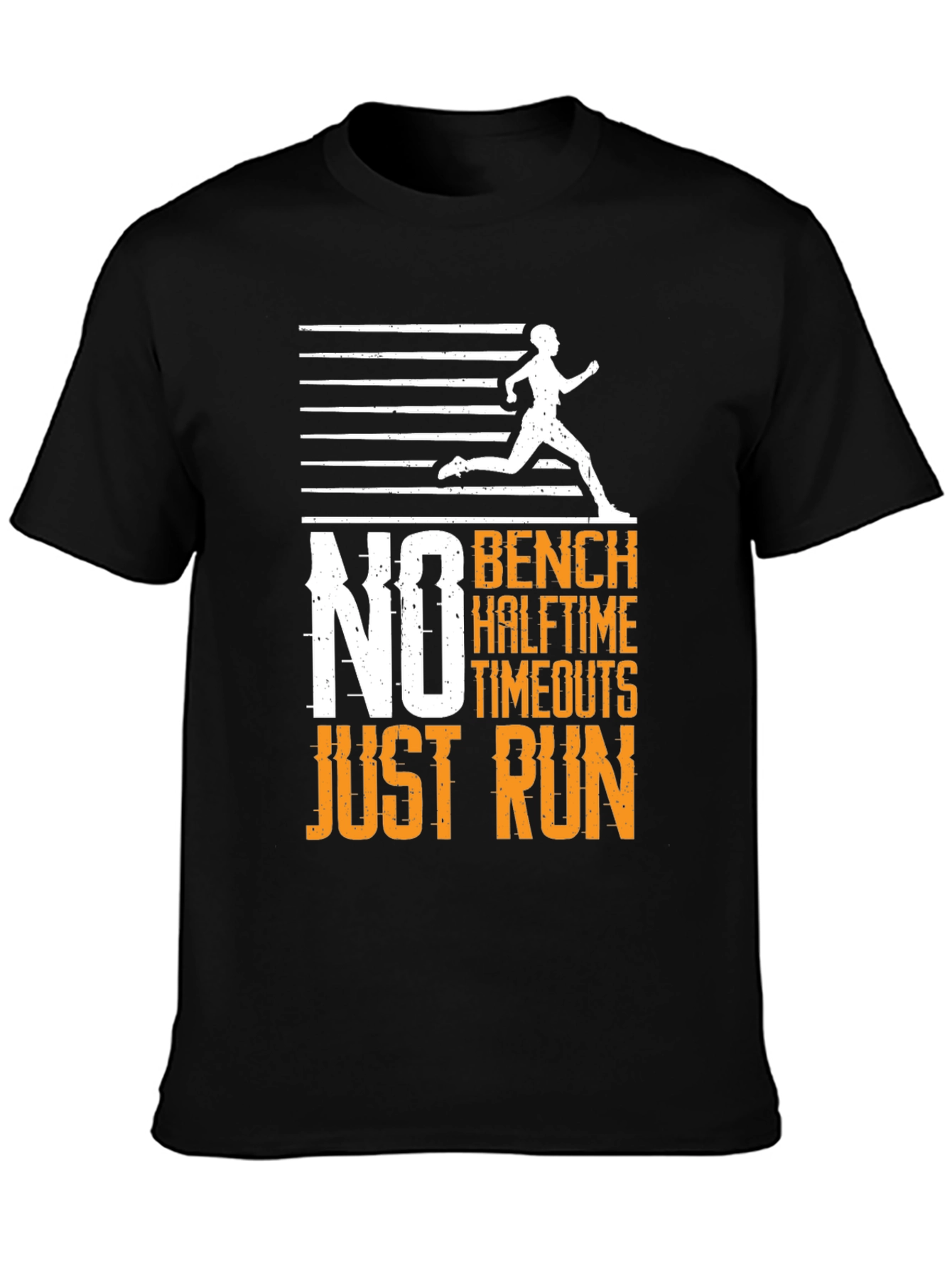 No Bench Just Run Mens Graphic T-Shirt