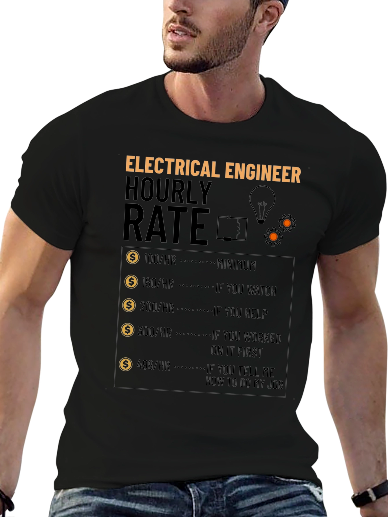 Electrical Engineer Hourly Rate Graphic T-Shirt
