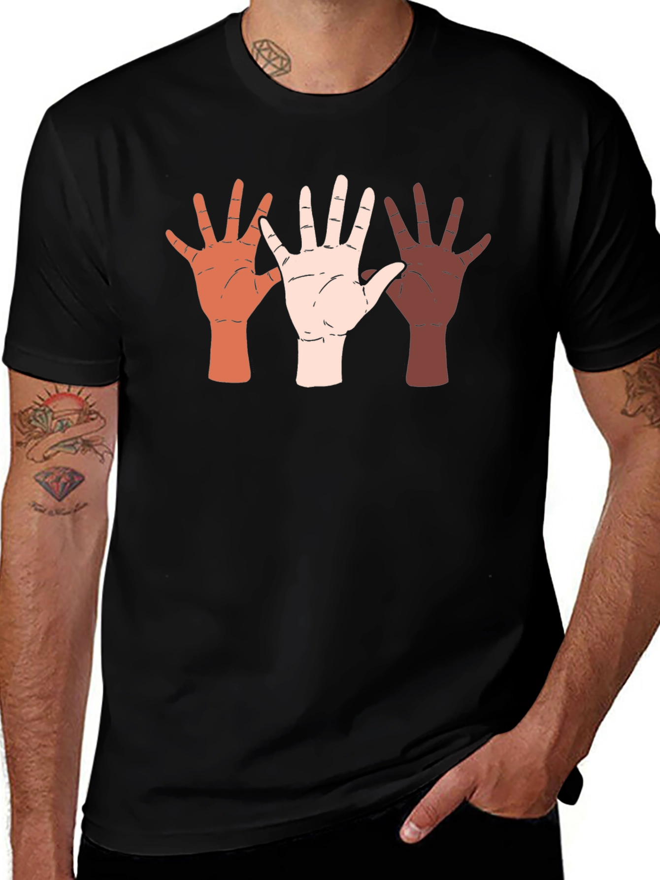Diversity Hands Graphic Tee