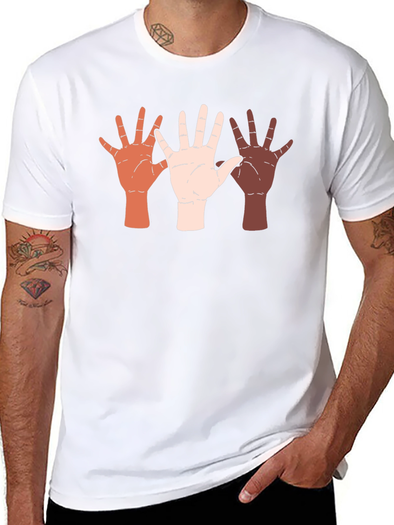 Diversity Hands Graphic Tee