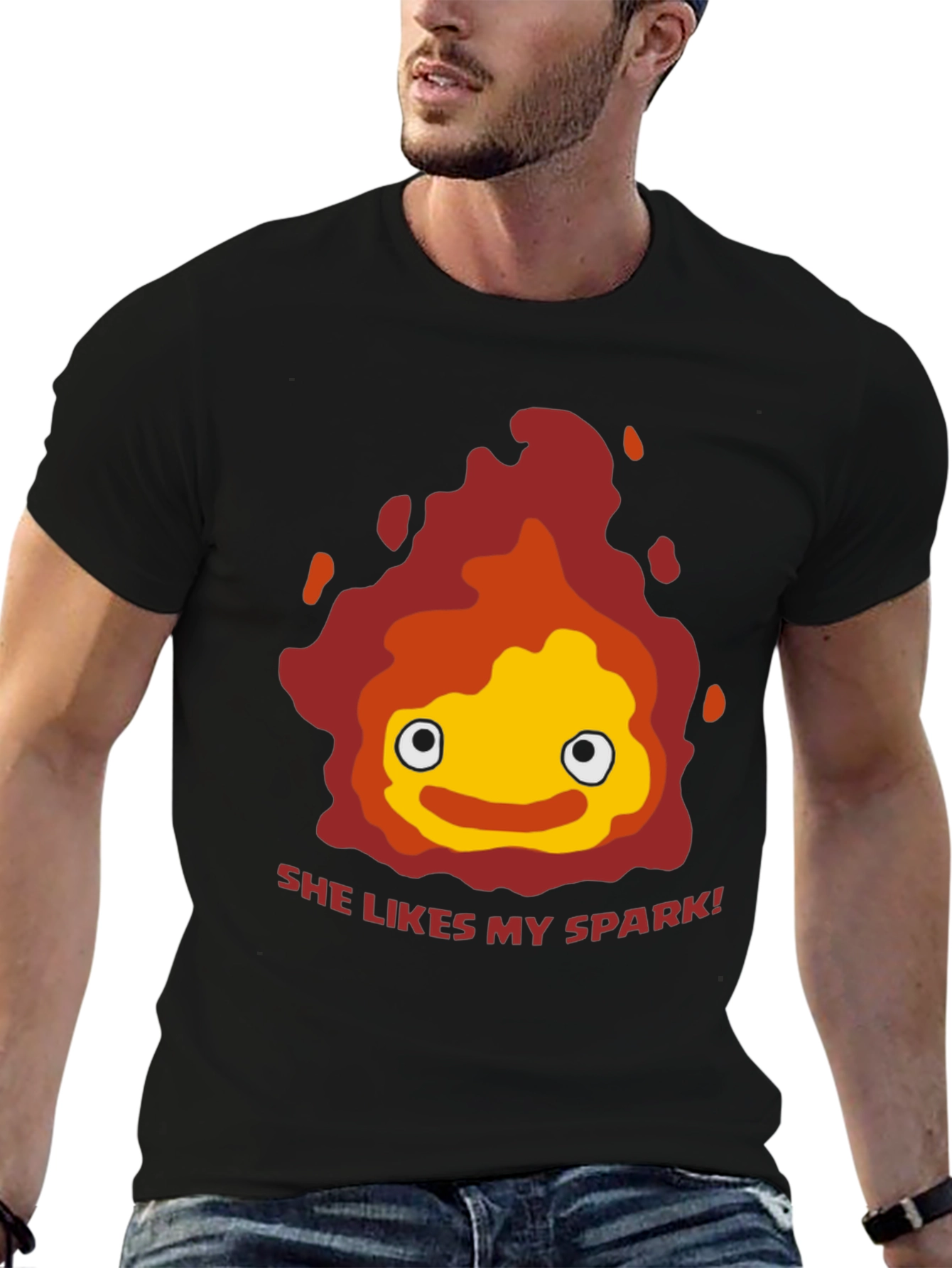 Calcifer She Likes My Spark T-Shirt