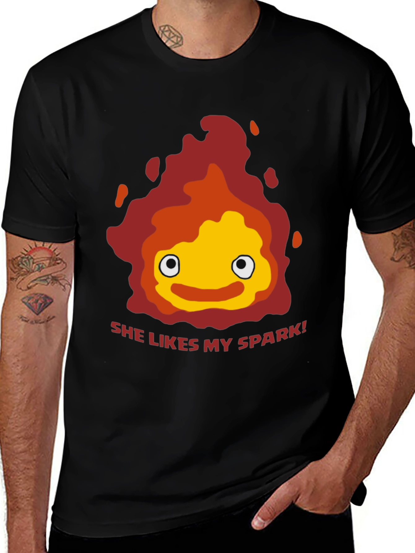 Calcifer She Likes My Spark T-Shirt