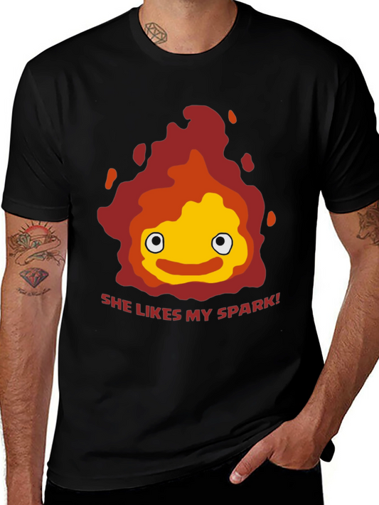 Calcifer She Likes My Spark T-Shirt