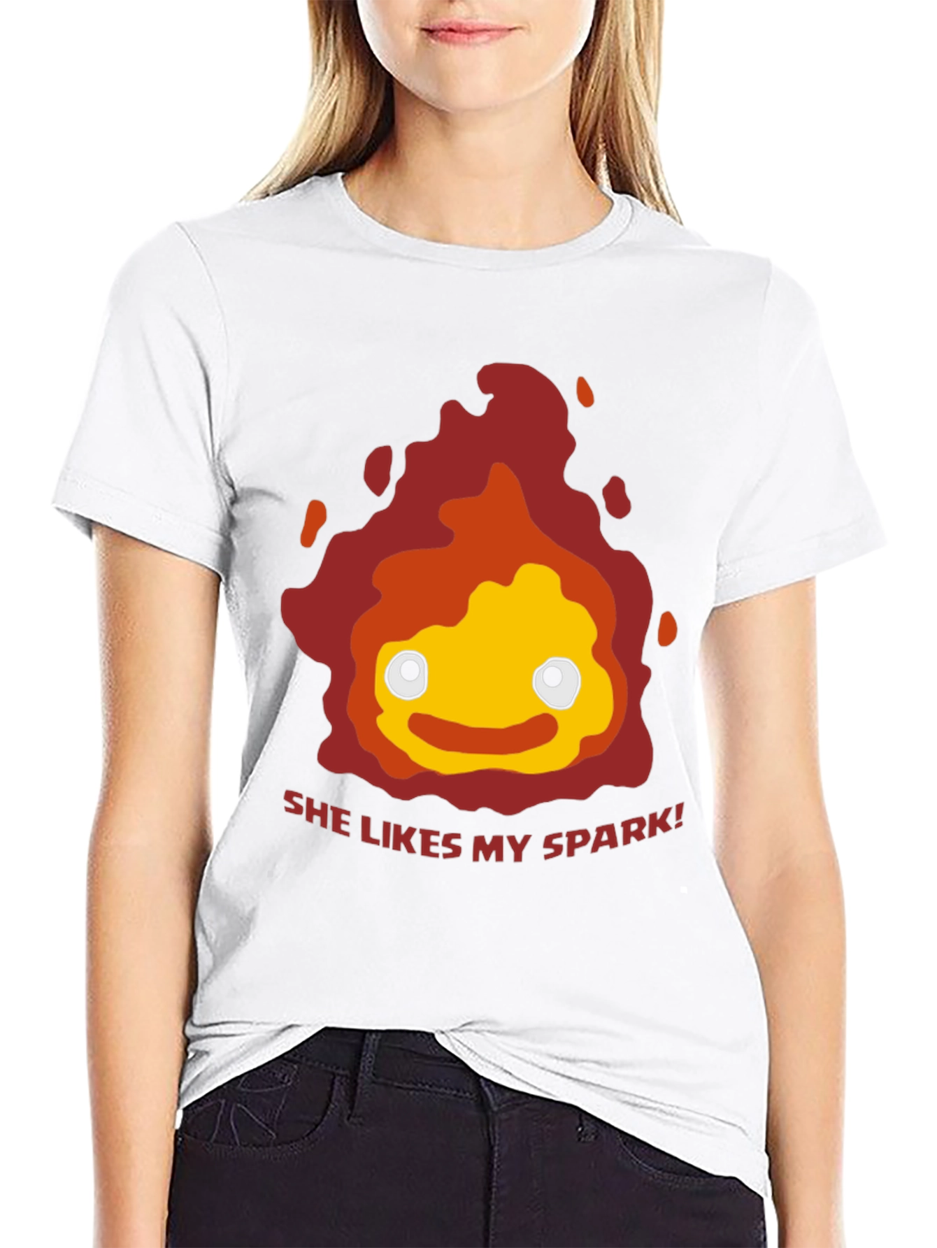Calcifer She Likes My Spark T-Shirt