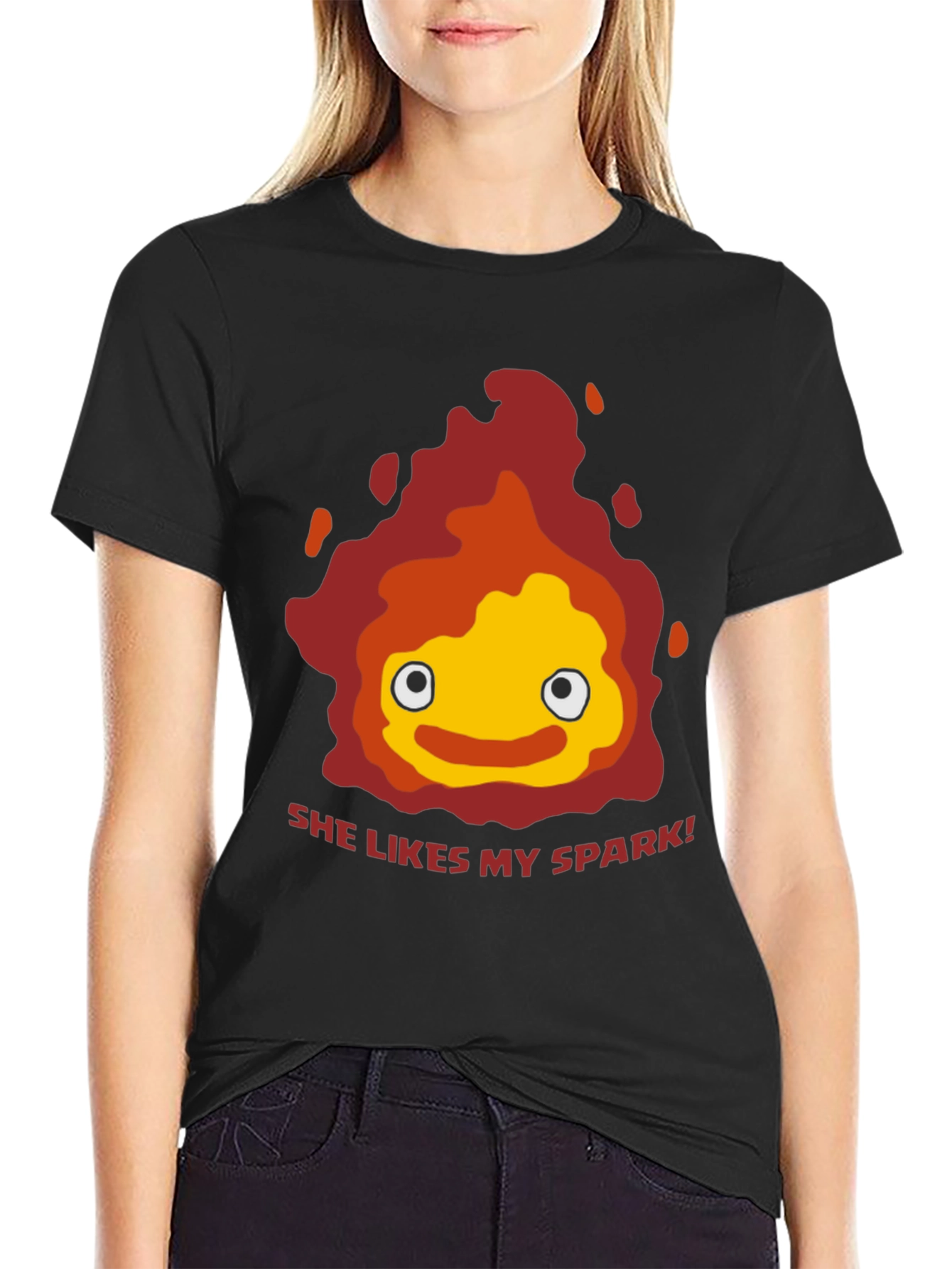 Calcifer She Likes My Spark T-Shirt
