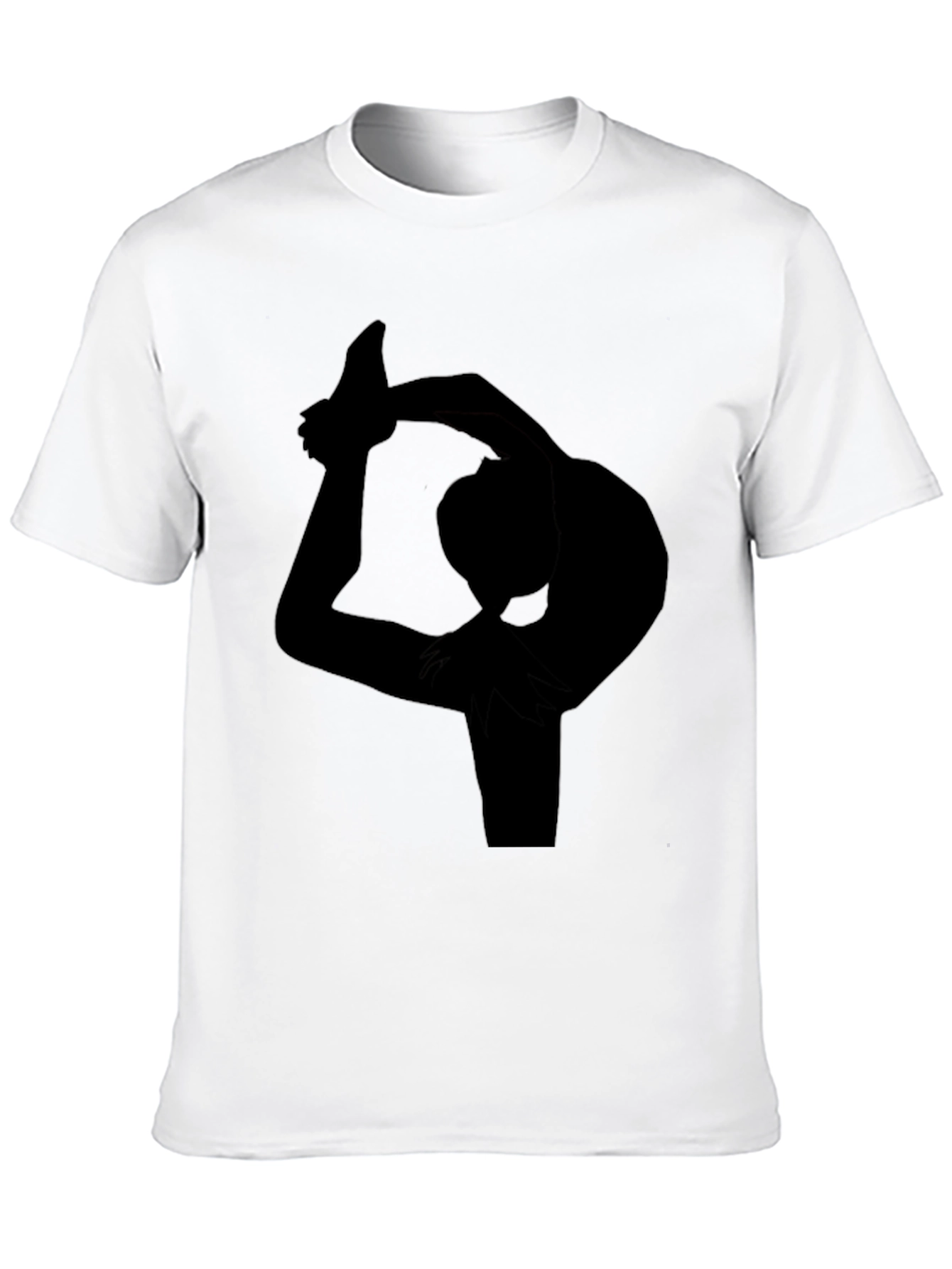 Yoga Pose Silhouette Black T-Shirt