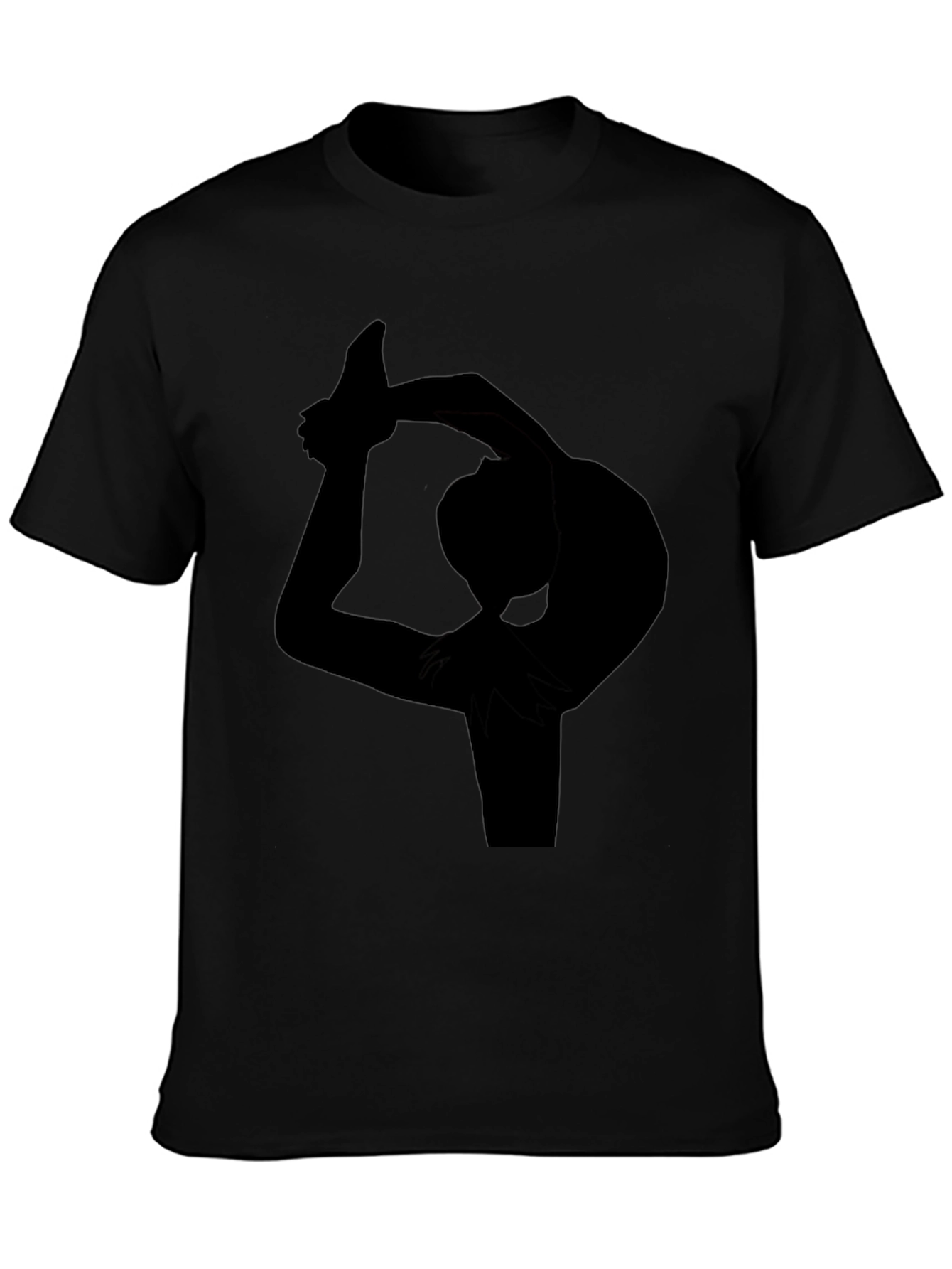 Yoga Pose Silhouette Black T-Shirt