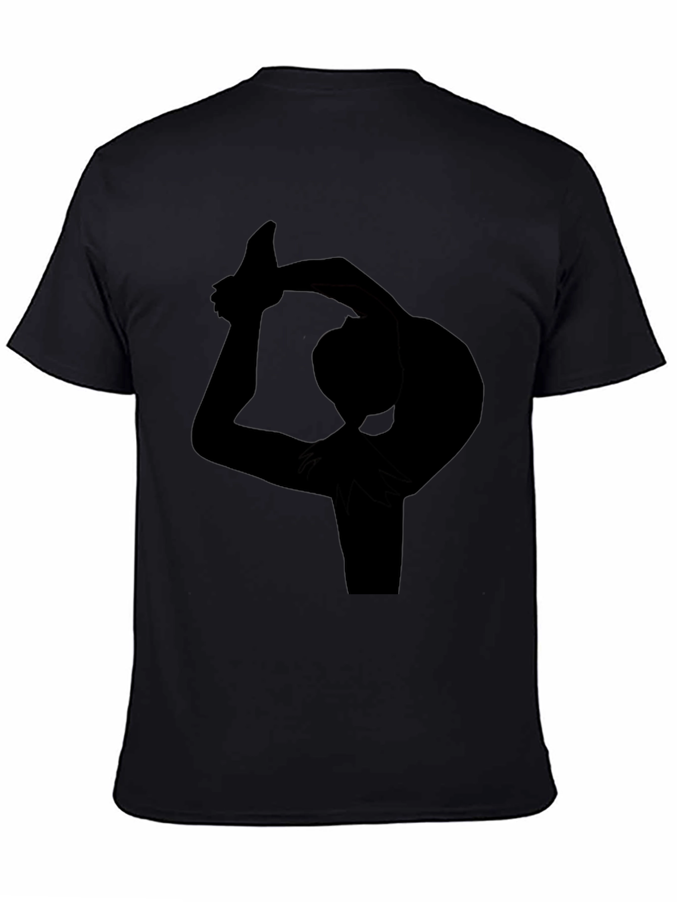 Yoga Pose Silhouette Black T-Shirt