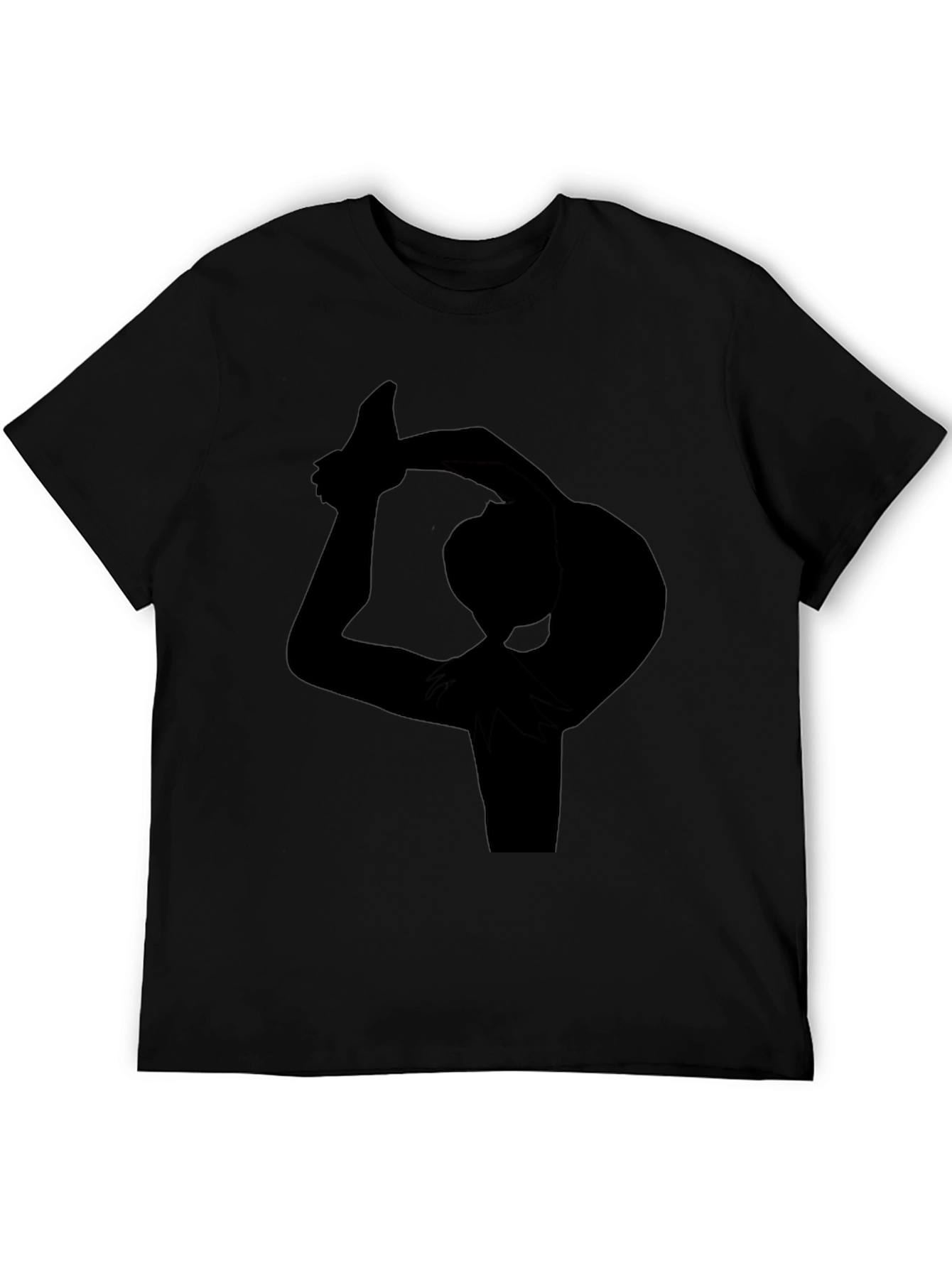 Yoga Pose Silhouette Black T-Shirt
