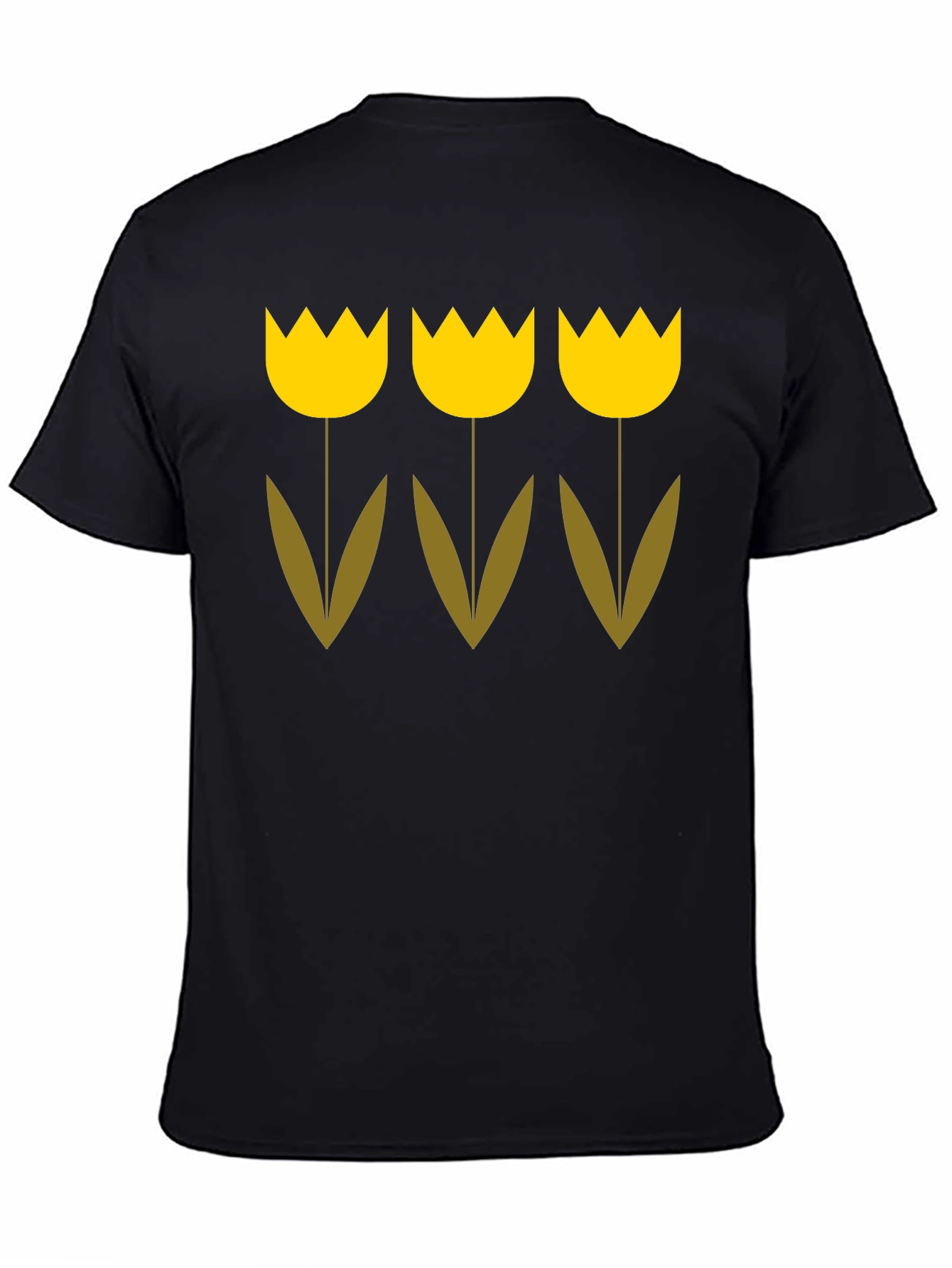 Tulip Graphic Tee - Black Cotton Blend