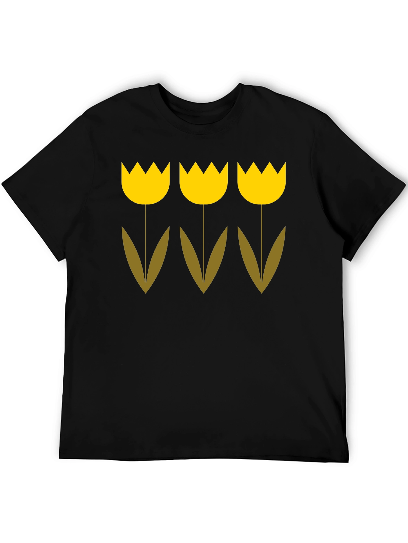 Tulip Graphic Tee - Black Cotton Blend
