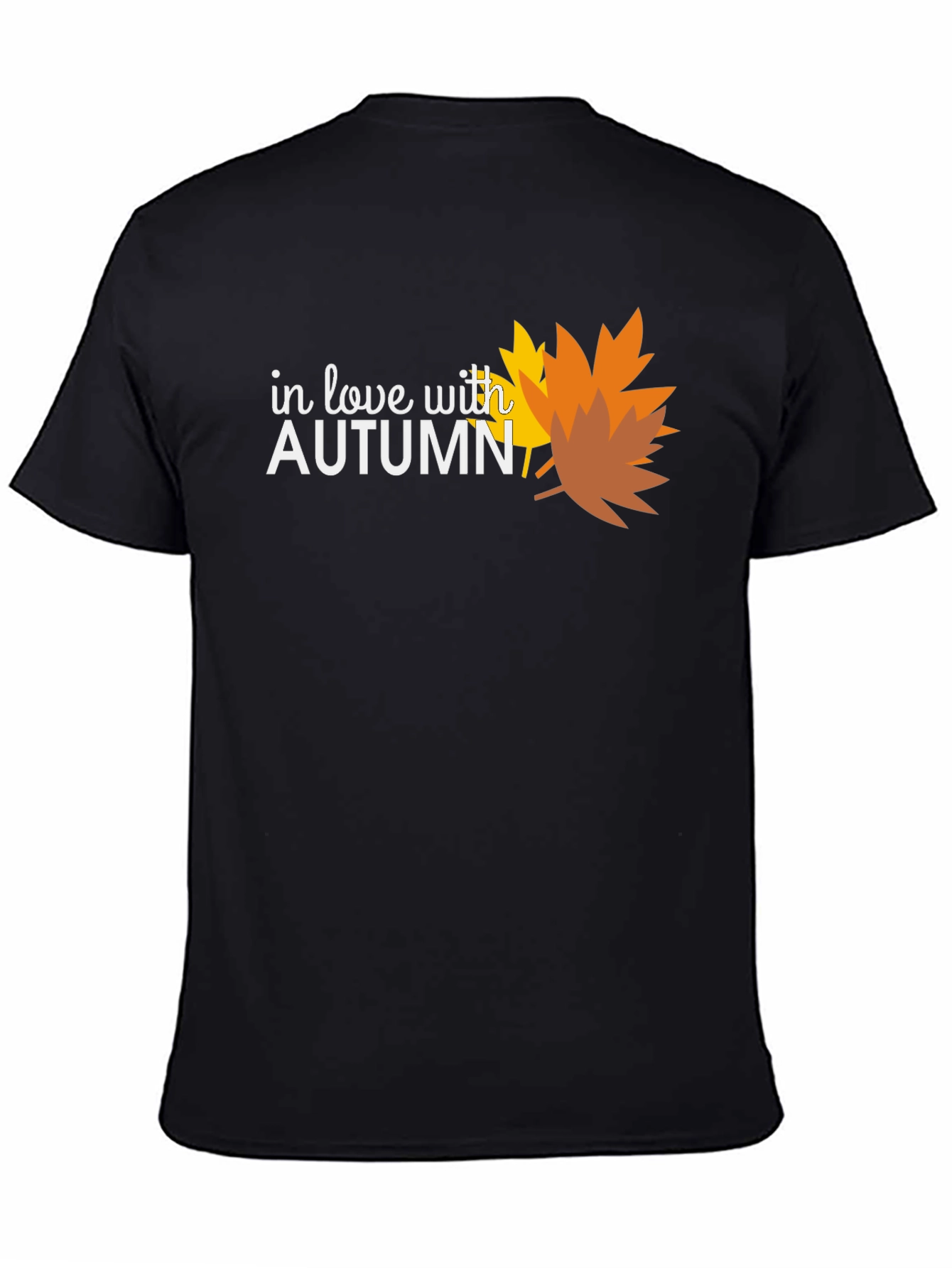 In Love With Autumn Black T-Shirt